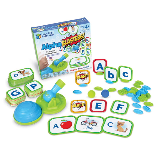 Learning Resources Alphablasters Letter and Spelling Game - 85 Pieces, Ages 4 and Up Toddler