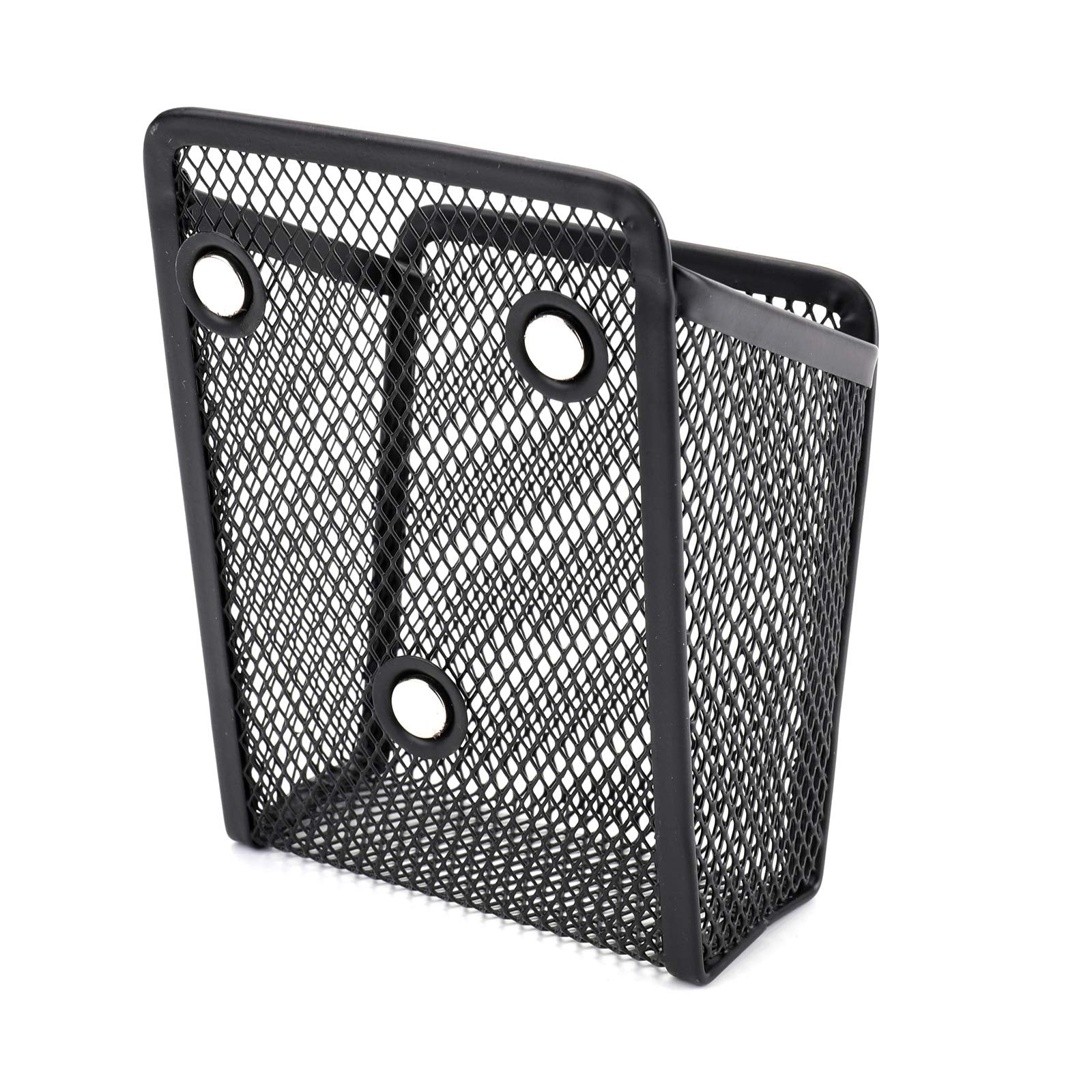 Jucoan ​​4 Pack Magnetic Pen Pencil Holder, Metal Mesh Magnetic Locker Organizer Pen Cup Baskets