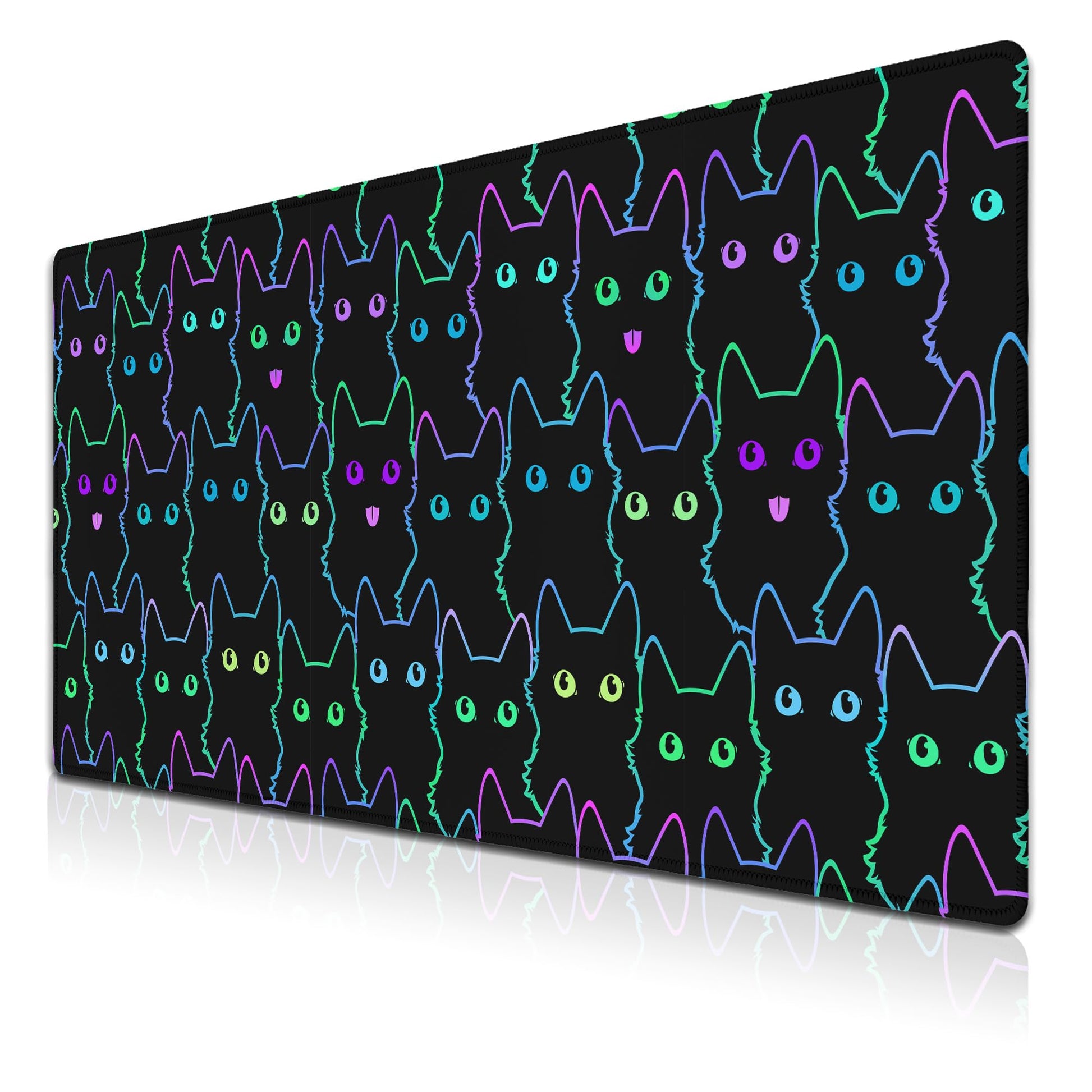 Samgula Big Mouse Pad Black Purple The Desk Pad Computer Mouse Pads Keyboard Pads Deskmat