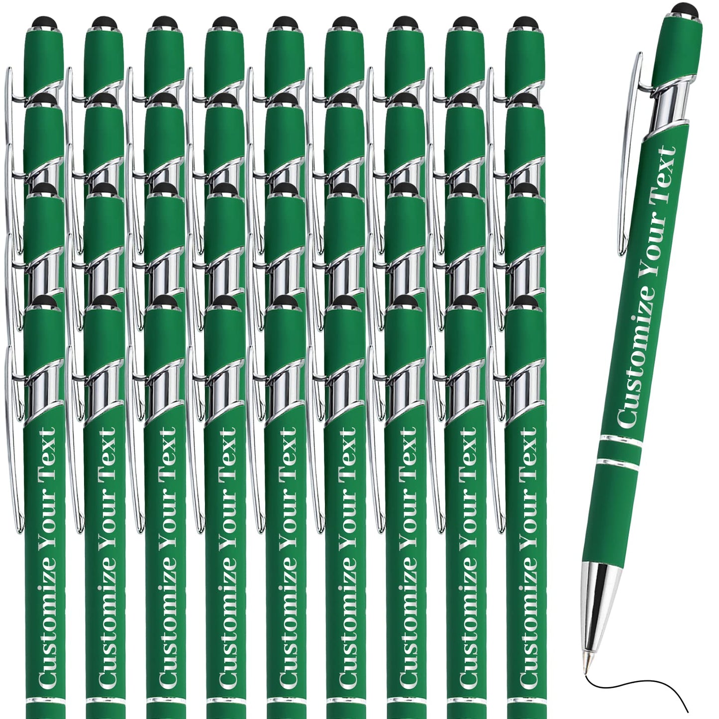 Fadace Up to 500 Pcs Personalized Pens Bulk Custom Customized Pen with Stylus Free Engraving