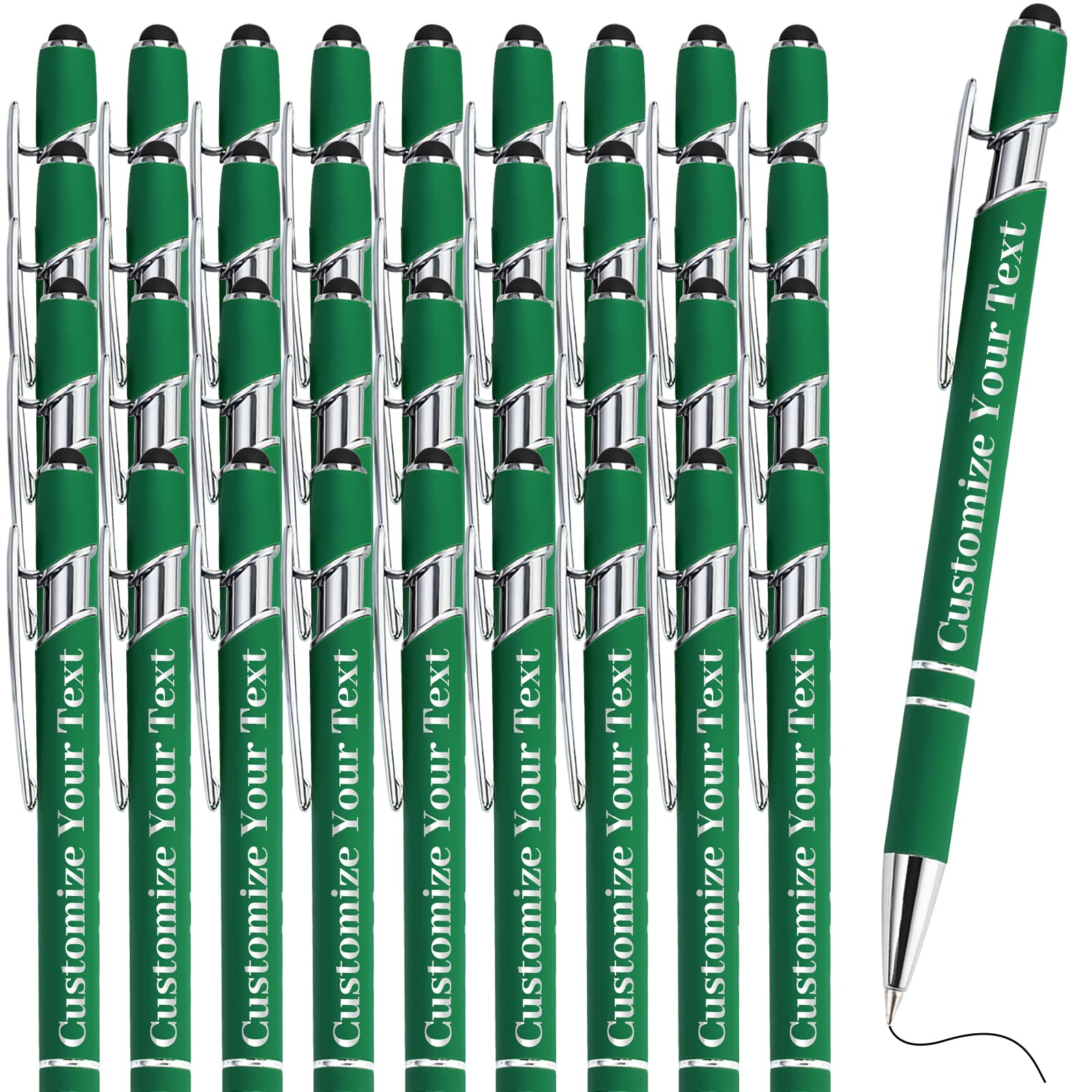 Fadace Up to 500 Pcs Personalized Pens Bulk Custom Customized Pen with Stylus Free Engraving