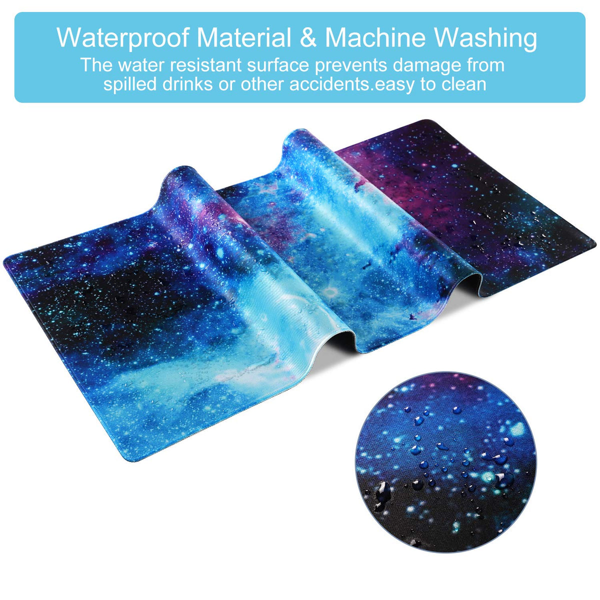 Extended Gaming Mouse Pad Mat Large Desk Mat Non Slip Rubber Base Computer Desktop Laptop Keyboard