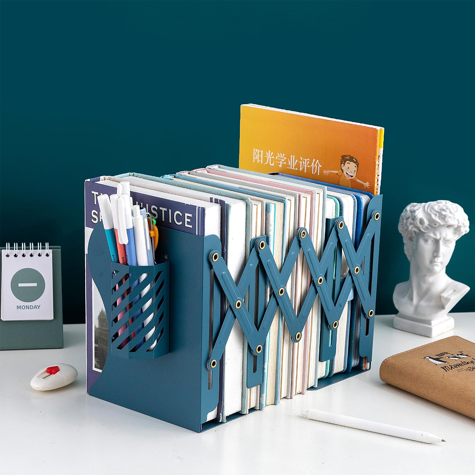 Simplesun Adjustable Book Ends for Heavy Books, Metal Expandable Bookends for Shelves, Book