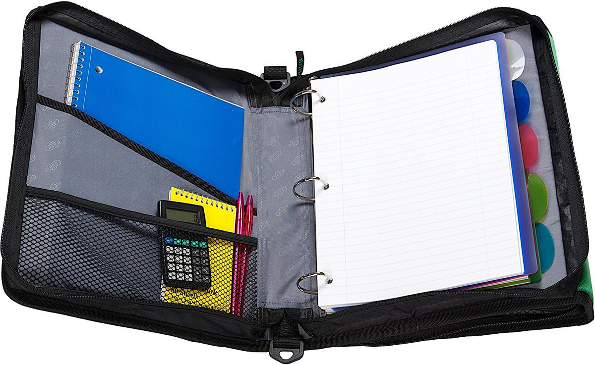 Case-it Z-Design Zippered Binder with Tab File, D-Ring, 1-1/2 Inches, Purple