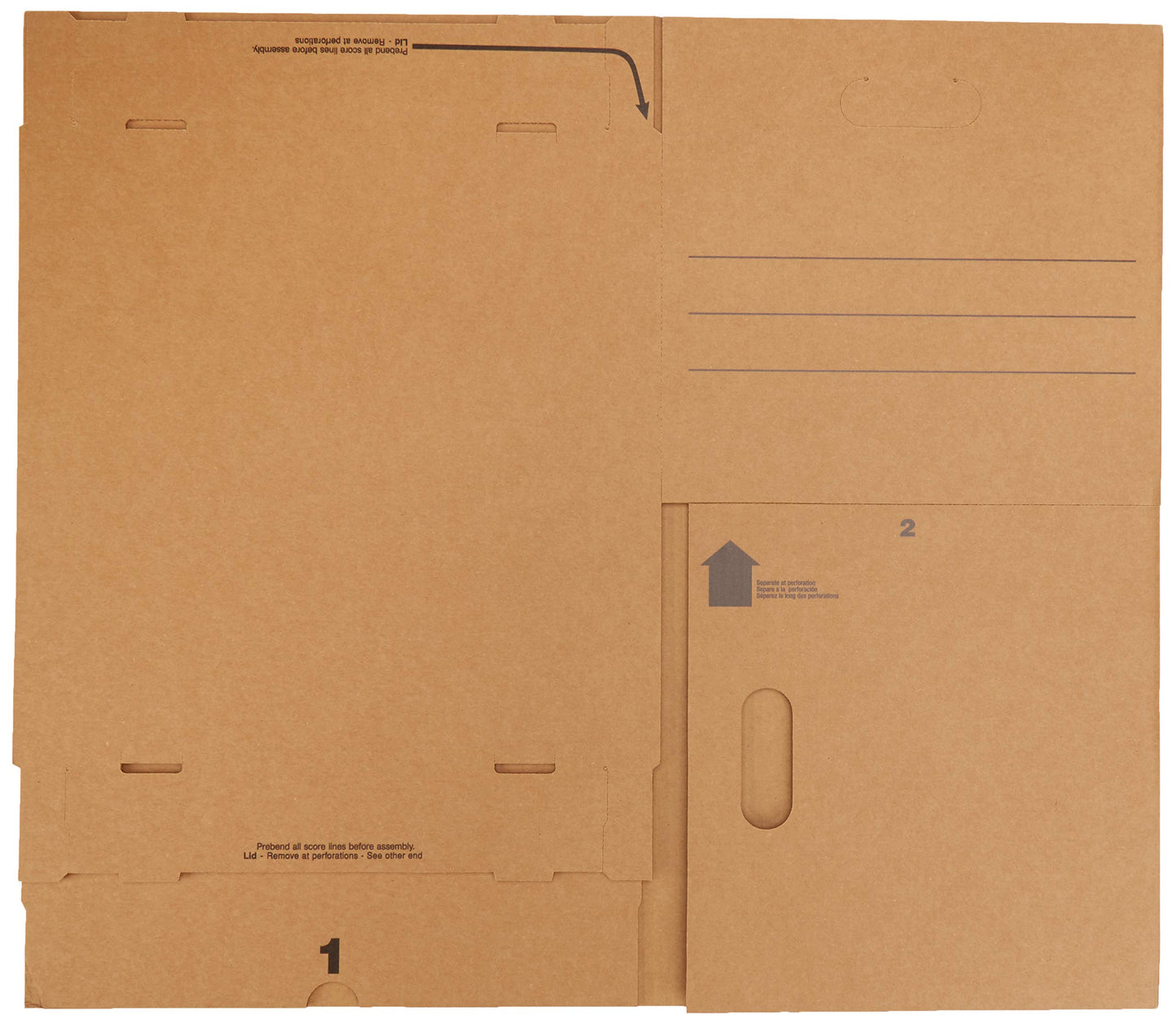Amazon Basics Moving and Storage Boxes with Handles and Lift-Off Lids, Medium, 19" x 14.5" x 15.5"