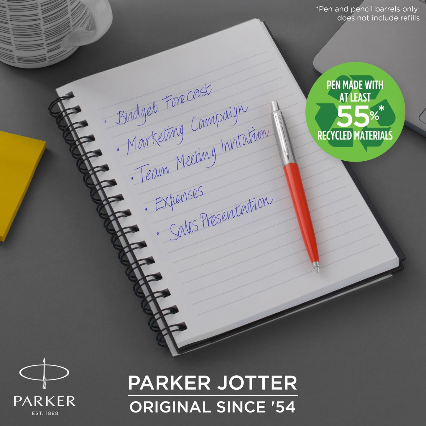 Parker Jotter Originals Trio Pen Gift Set | Ballpoint Pen, Gel Pen & Mechanical Pencil | Made From