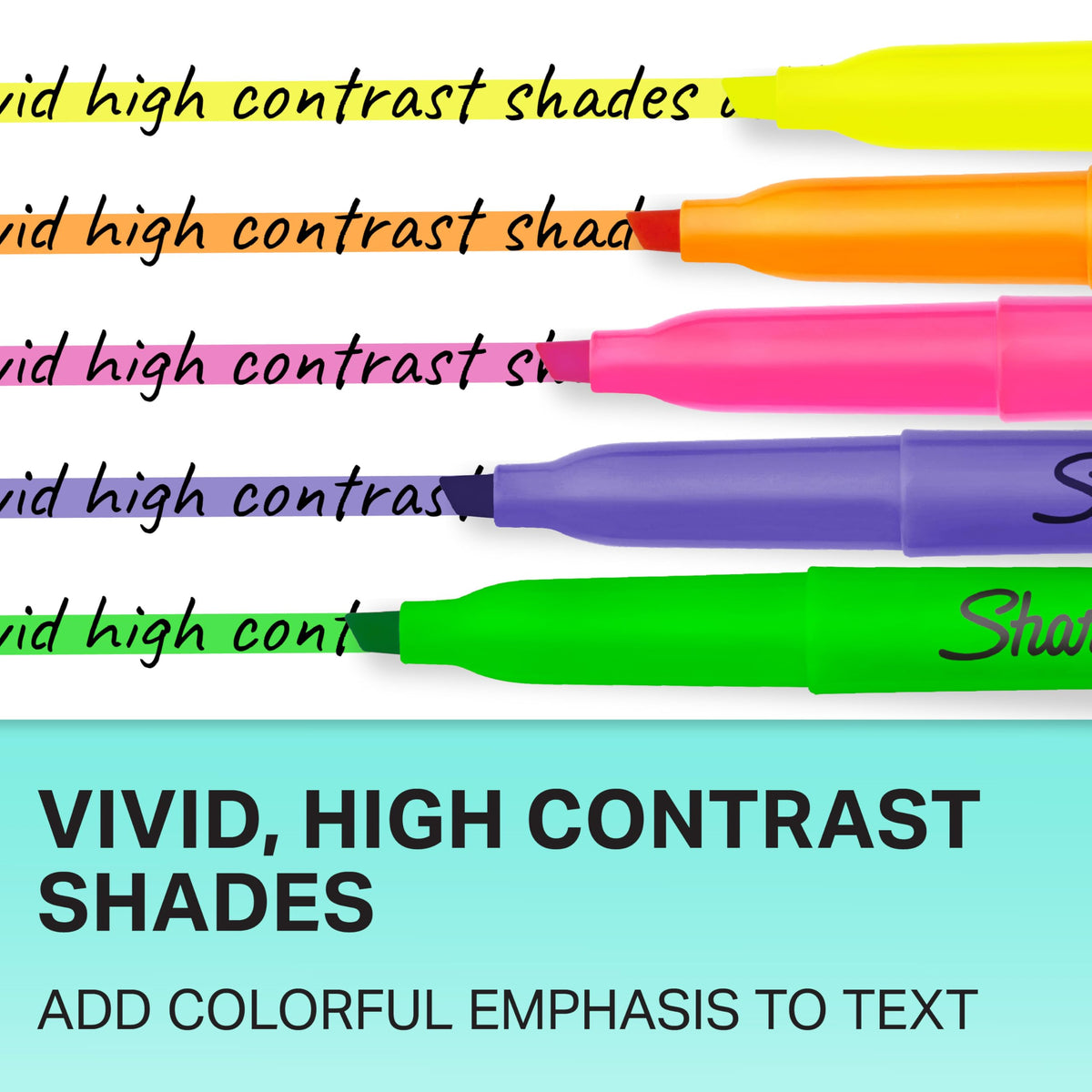 Sharpie Pocket Highlighters Narrow Chisel Tip Highlighter Marker Set Pack Of 36 In 6 Assorted