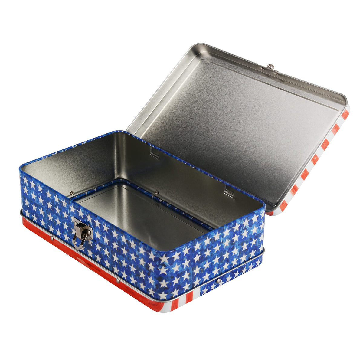 DAHO Metal Storage Box with Hinge for Office, School, Home, Makeup, Arts & Crafts and Accessories