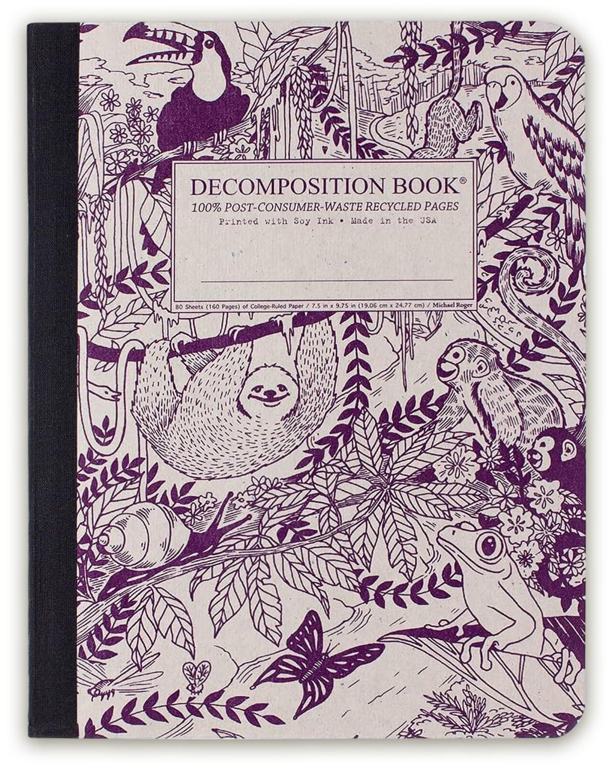 Decomposition Rainforest College Ruled Composition Notebook - 9.75 x 7.5 Journal with 160 Lined