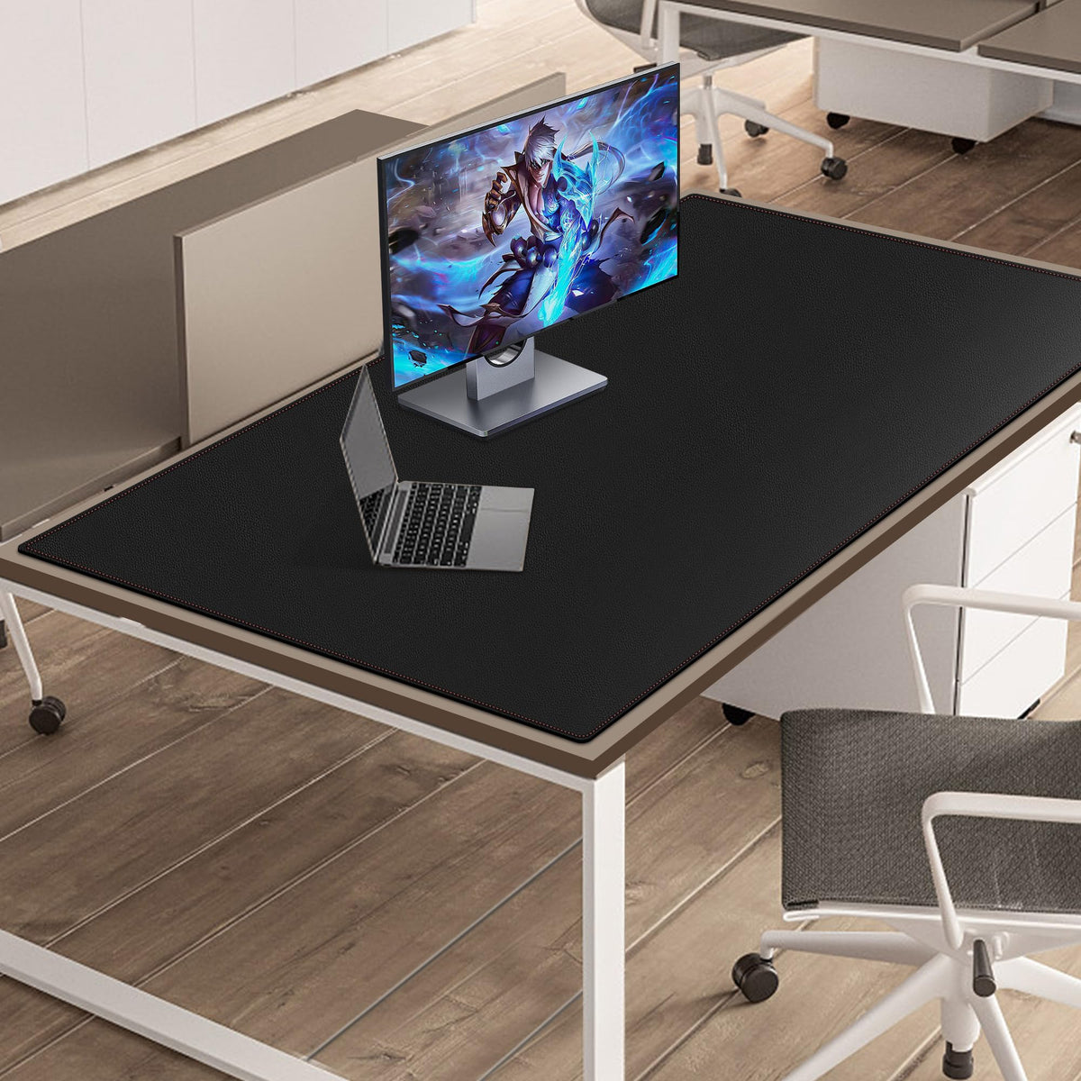 ZORESYN Black PU Leather Desk Pad 55.12" x 31.50"