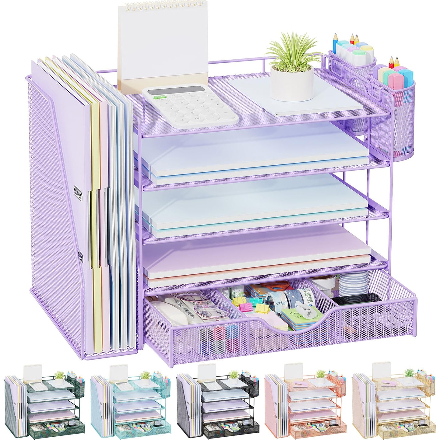gianotter 5-Tier Desk Organizer with Drawers and File Holders