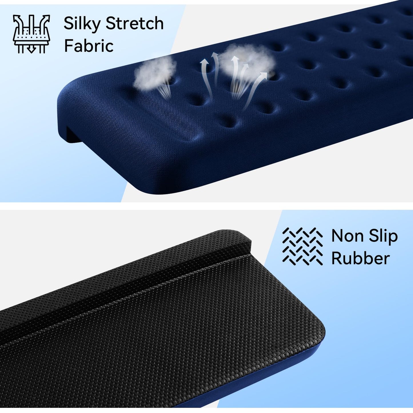 Sushret L-Shaped Desk Elbow Pad for Desk, 2-Pack Elbow Rest, Dark Blue