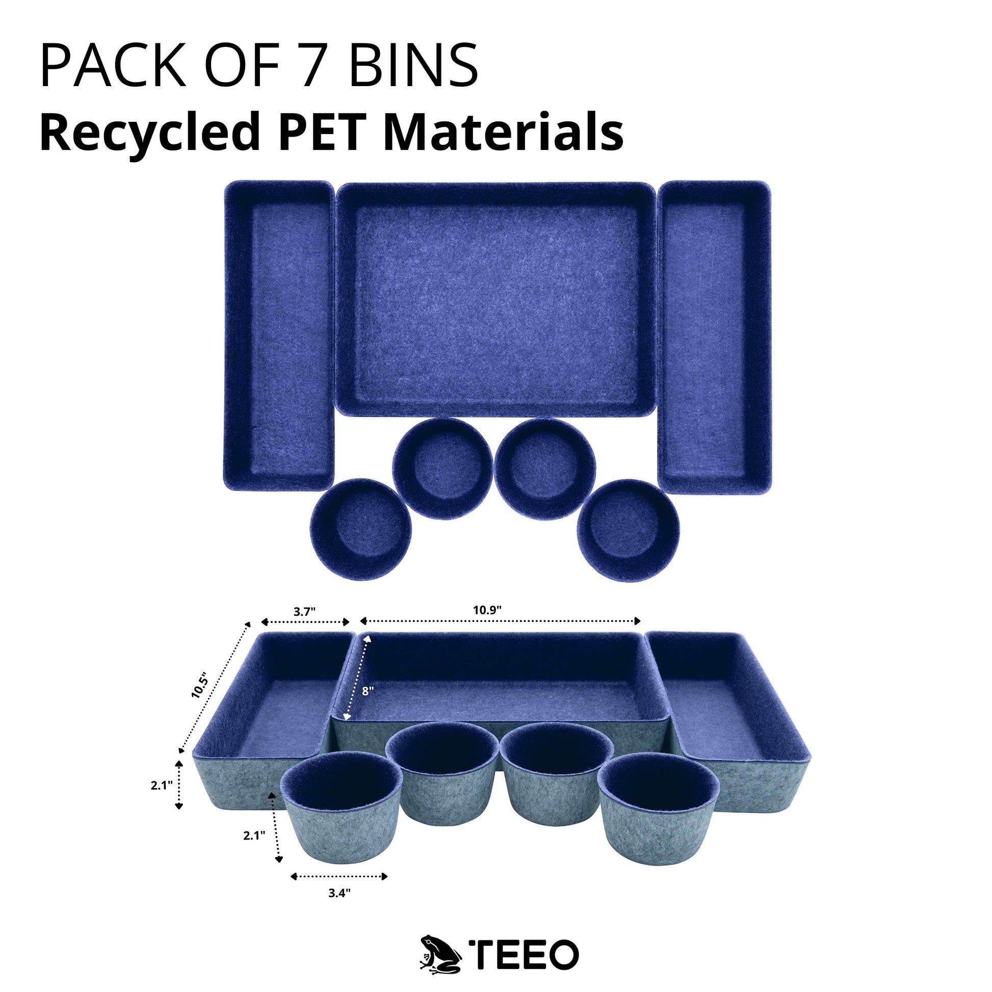 Teeo - Organizer for Drawers - Desk Drawer Organizers and Storage - Make Up Draw Organizers
