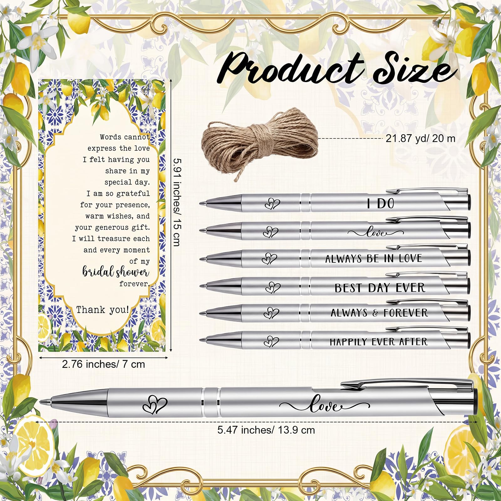 Chiisong 30 Sets Bridal Shower Favors for Guests, Lemon