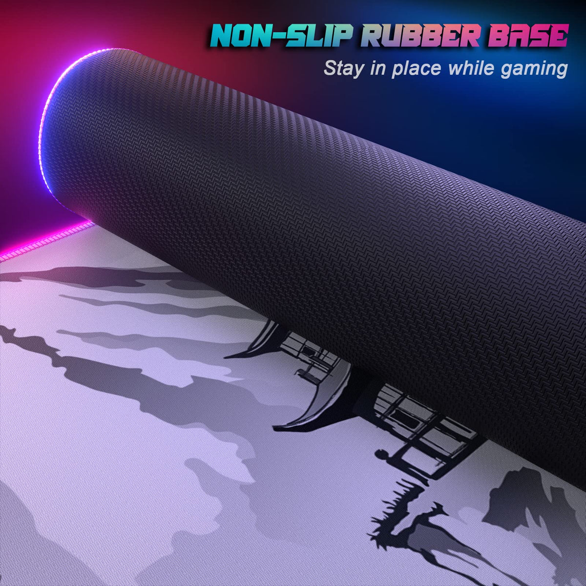 ITNRSIIET RGB Gaming Mouse Pad, Full Desk XL Extended Large Gaming Mousepad, 12 Lighting Modes 30%