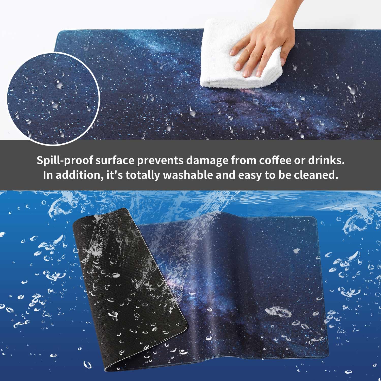 DOBAOJIA Galaxy Mouse Pad, Mouse Keyboard Pad XXL 31.5” x 15.8”