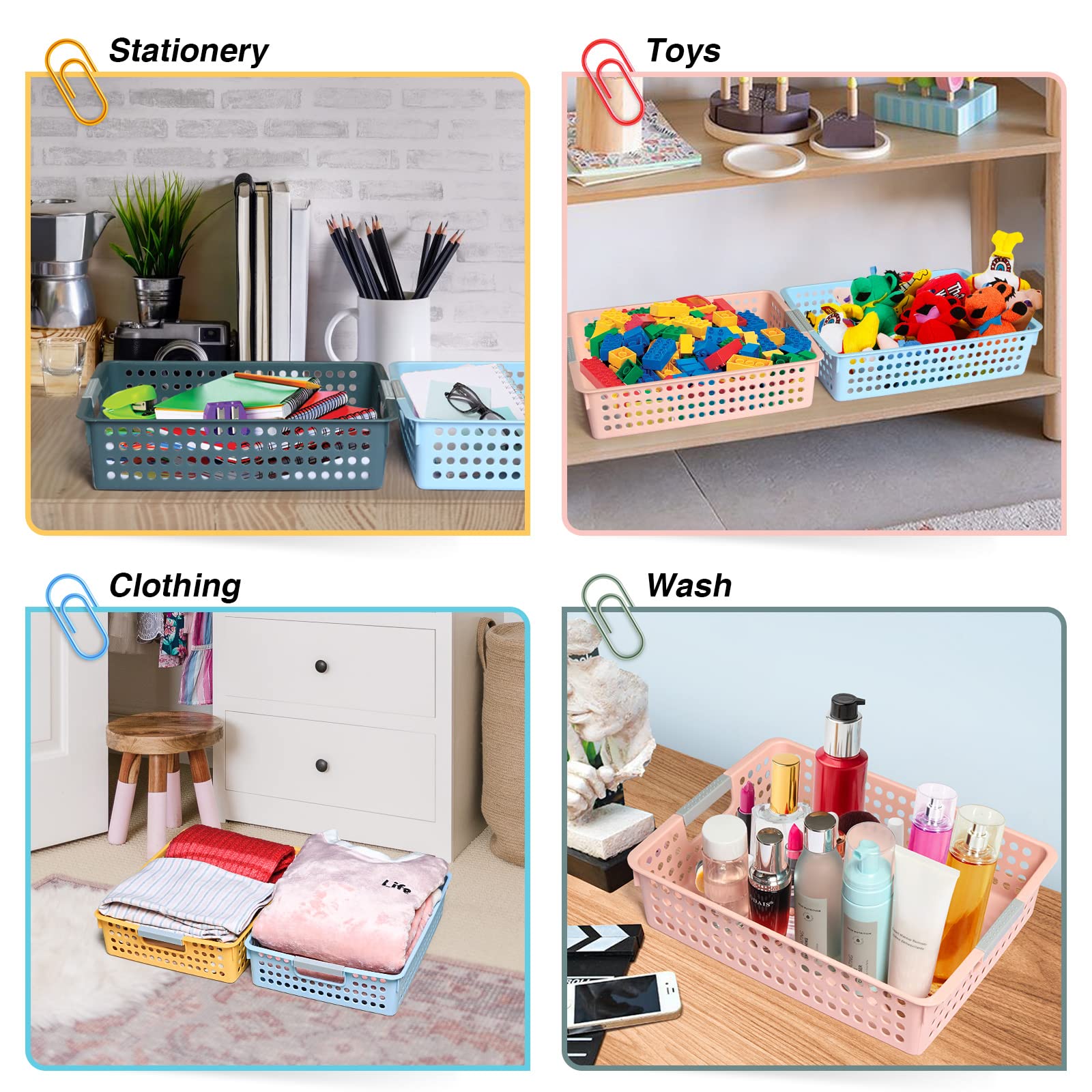 8Pcs Classroom Organization and Storage Paper Tray Holds,Fits 4A paper