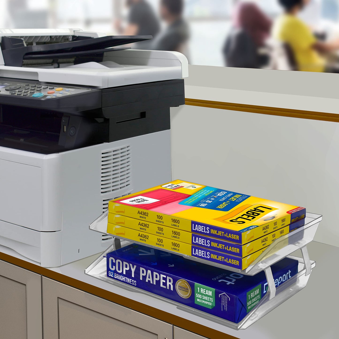 Acrimet Facility 2 Tier Letter Tray, Side Load, Letter Size/A4, Desktop File Organizer, Plastic