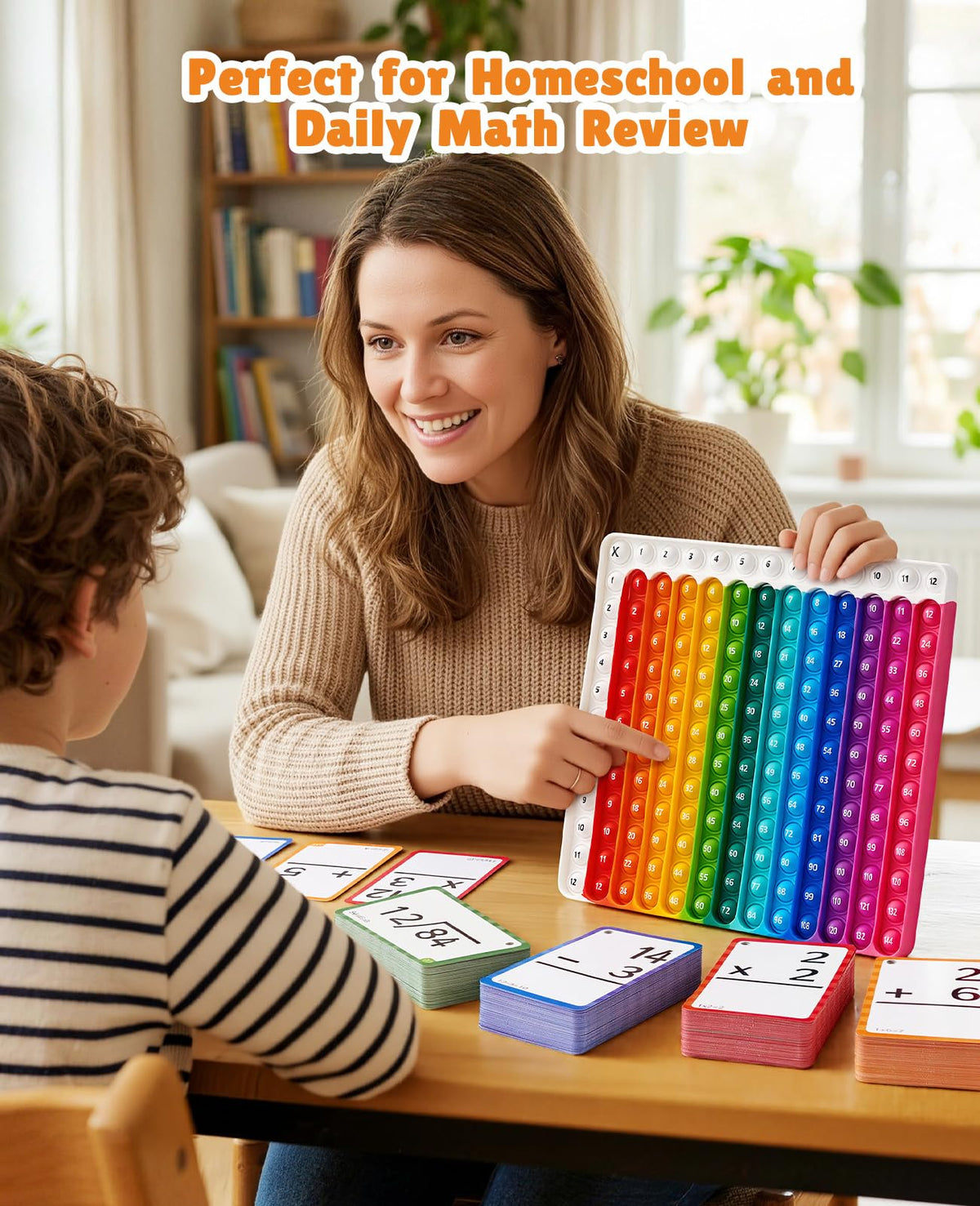 JoyCat 288 Math Flash Cards & Leanring Chart, 4 Operations, Ages 4-8
