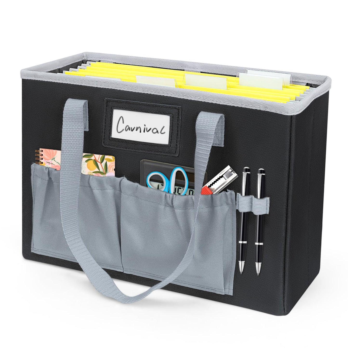 abcxgood Desktop File Organizer Box,Collapsible Hanging Filing Box,Home Office Document Storage