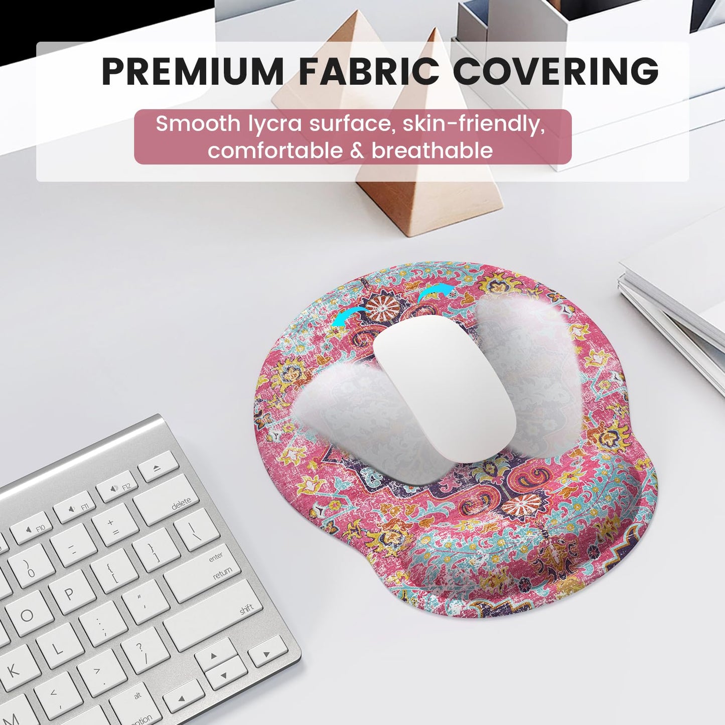 iLeadon Ergonomic Mouse Pad Set with Wrist Rest Non-Slip Desk Mat Set