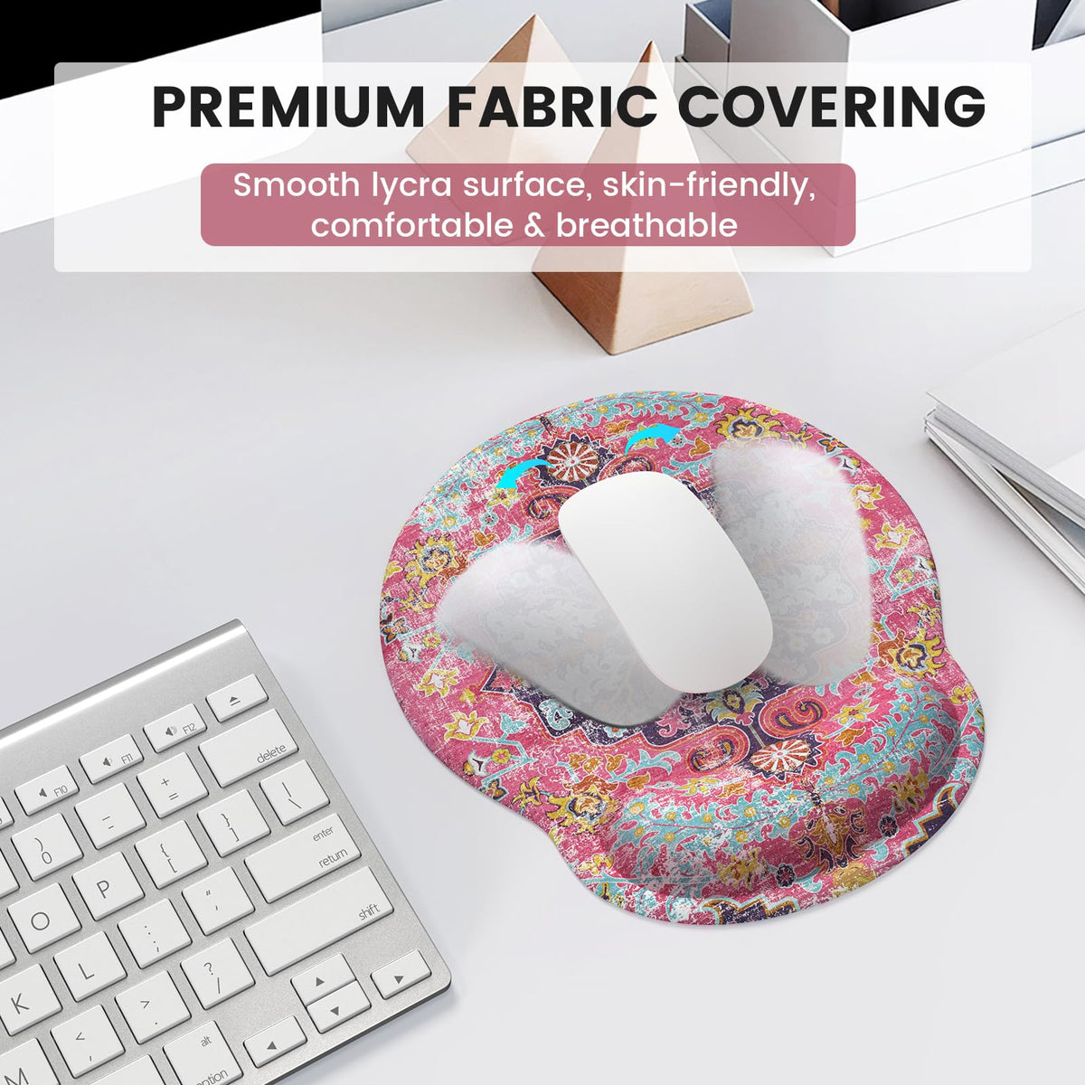 iLeadon Ergonomic Mouse Pad Set with Wrist Rest Non-Slip Desk Mat Set