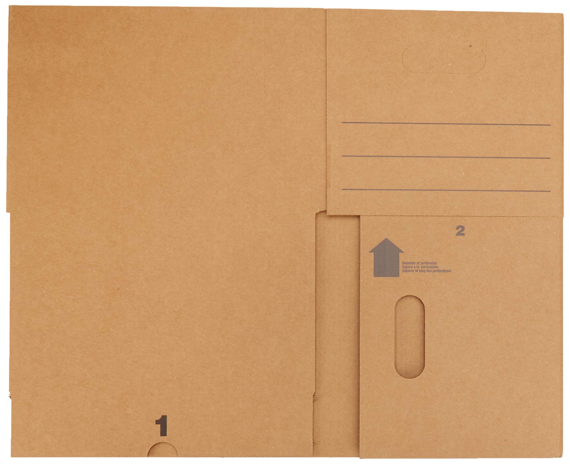 Amazon Basics Moving and Storage Boxes with Handles and Lift-Off Lids, File Storage, Collapsible