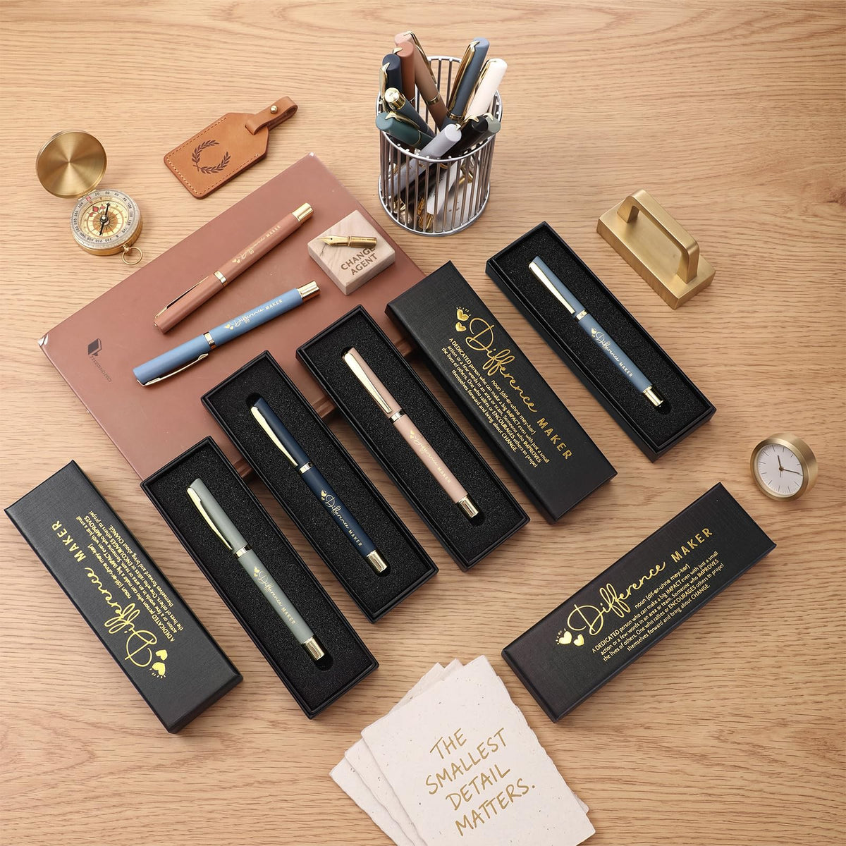 PerKoop 20 Sets Difference Maker Appreciation Gifts Pens with Box