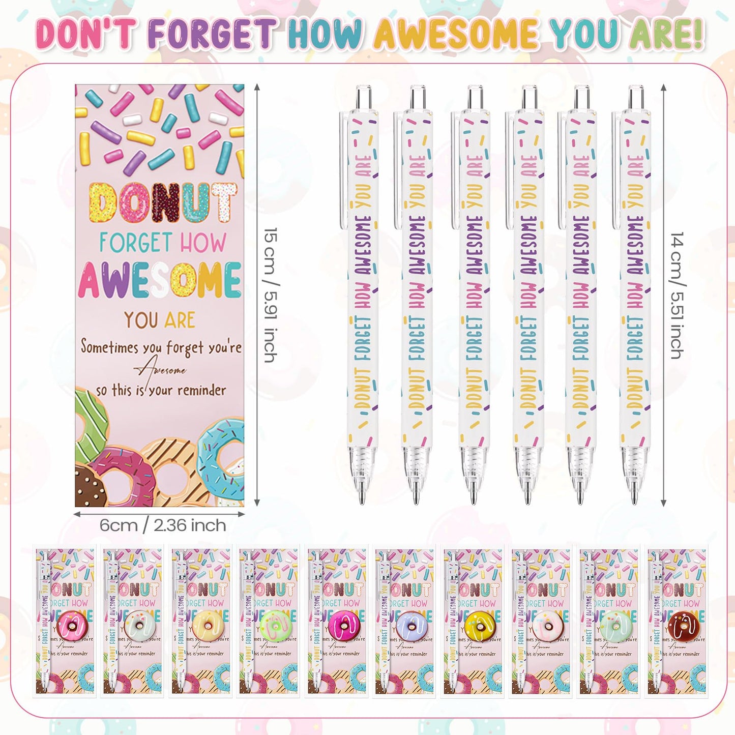 TecUnite Donuts 20 Sets Classroom Motivation Gifts Bulk