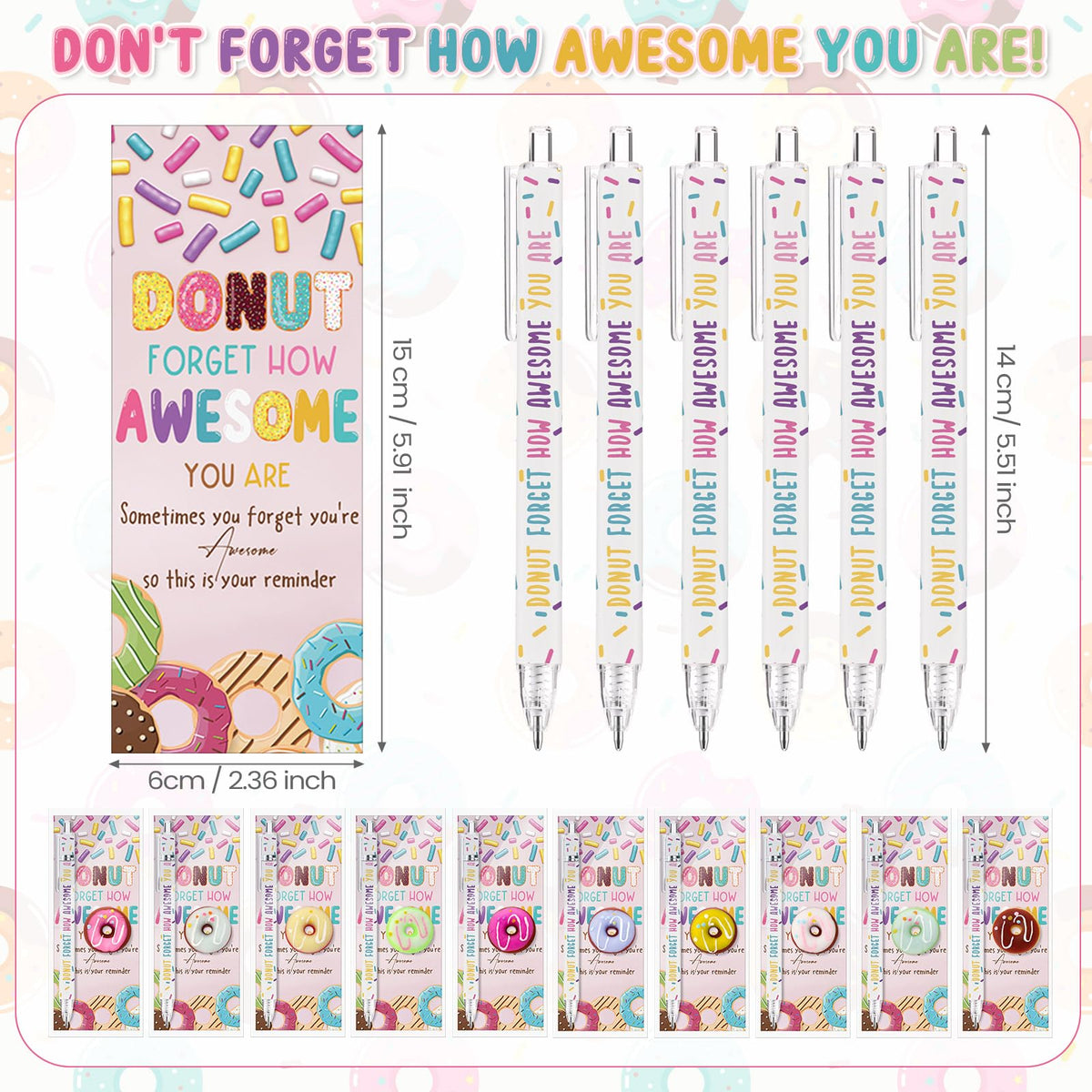 TecUnite Donuts 20 Sets Classroom Motivation Gifts Bulk