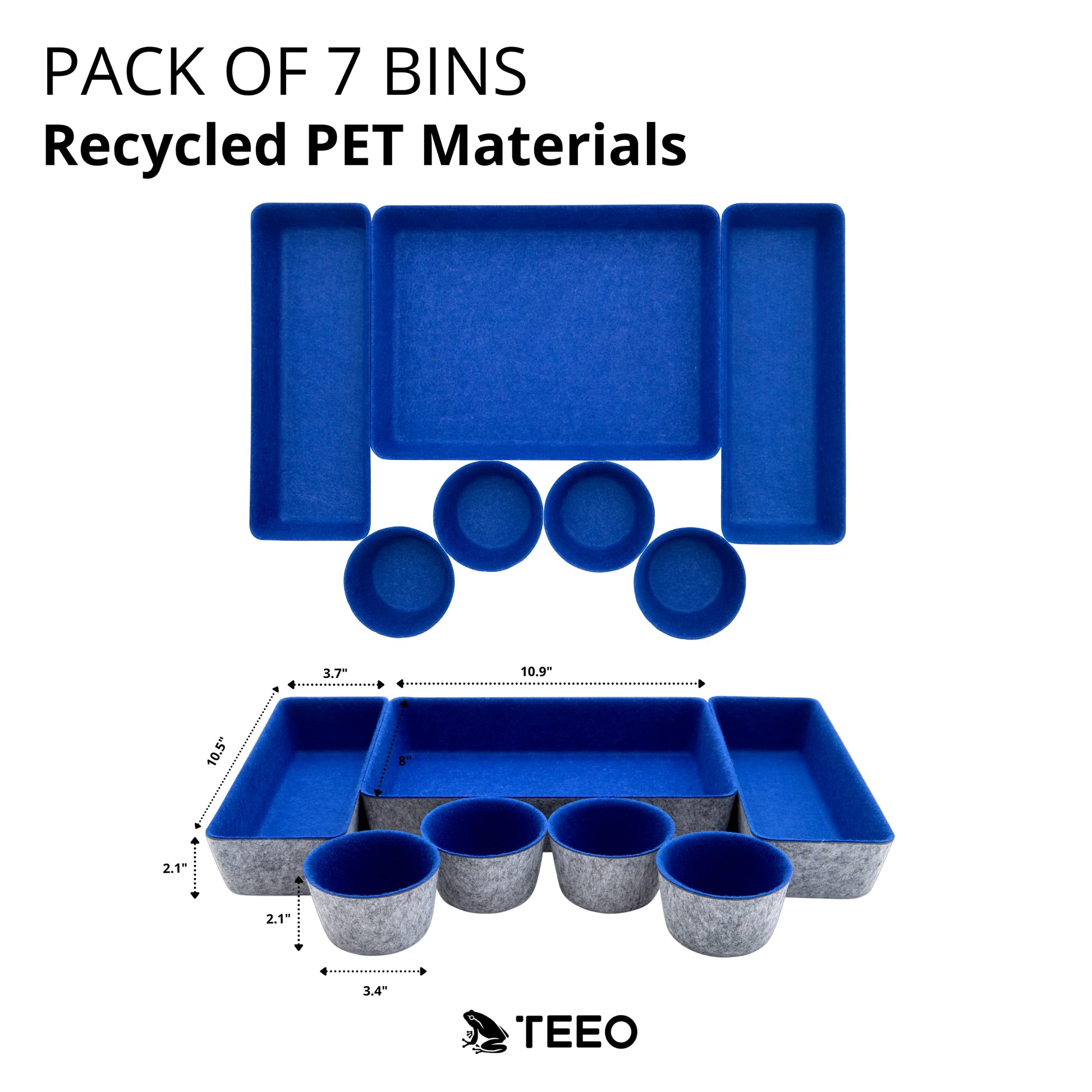 Teeo - Organizers for Drawers - Kitchen Drawer Organizers and Storage - Small Organizer Bins