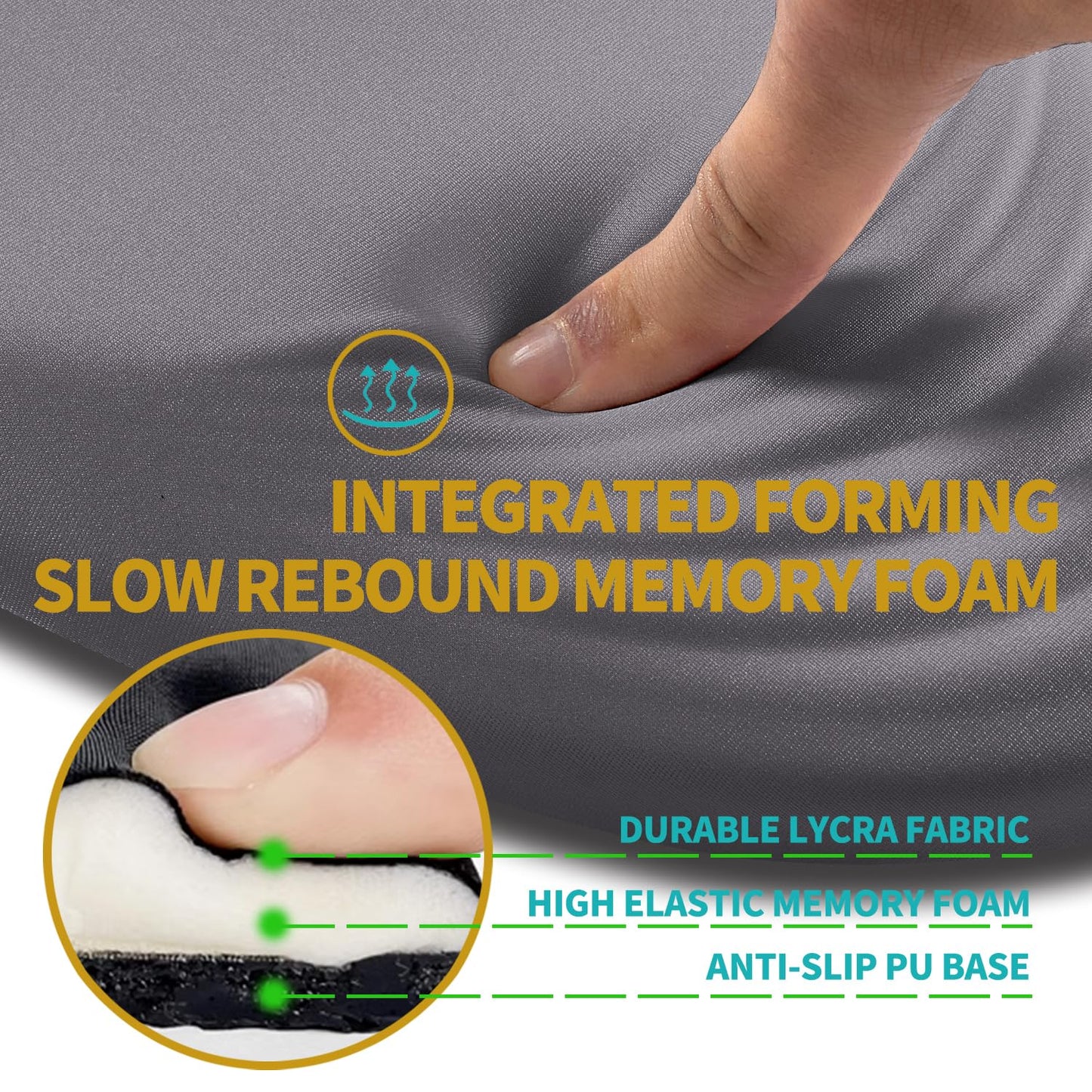 Hokafenle Ergonomic Mouse Pad Wrist Support with Stepped-Wedge Design, Wrist Rest Pain Relief
