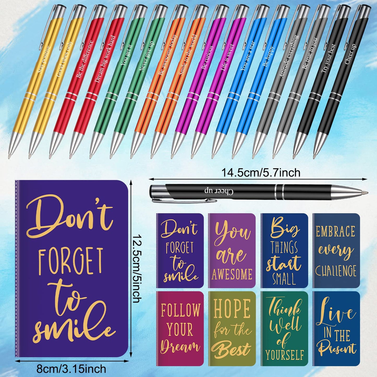 Funrous 32 Pcs Mini Notebooks with Pens Adults Party Favors, Simple