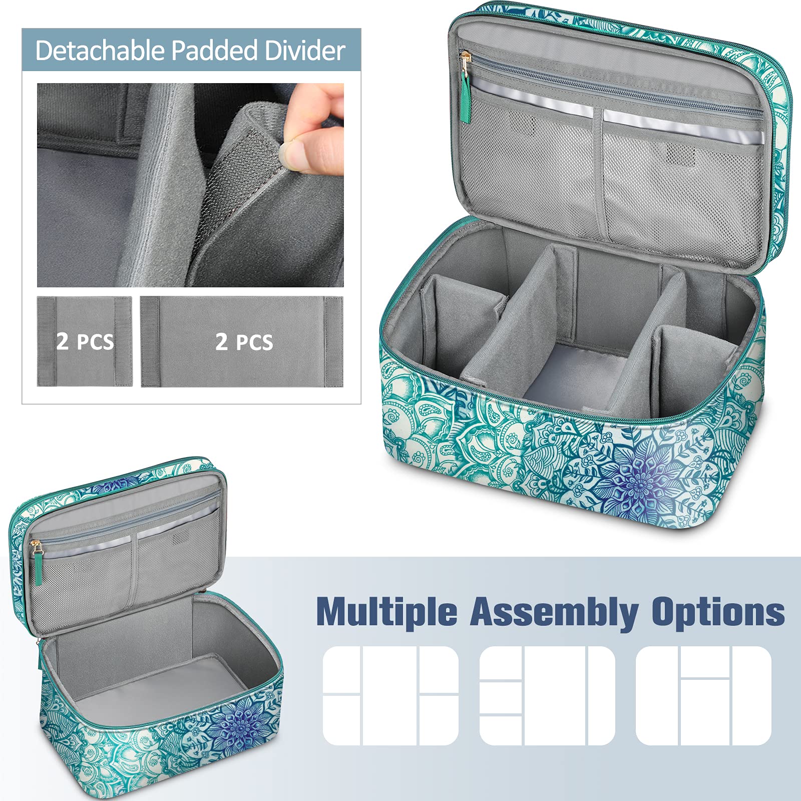 FINPAC Double-Layer Sewing Accessories Storage and Organizer Case Bag