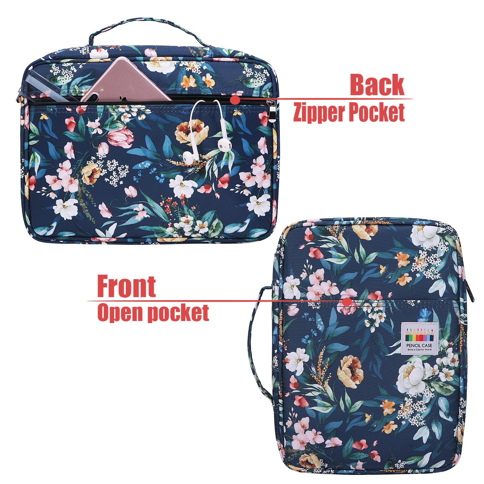 AYVANBER Colored Pencil Case 220 Slots Pen Holder,Waterproof Organizer Bag Portable Handy Painting