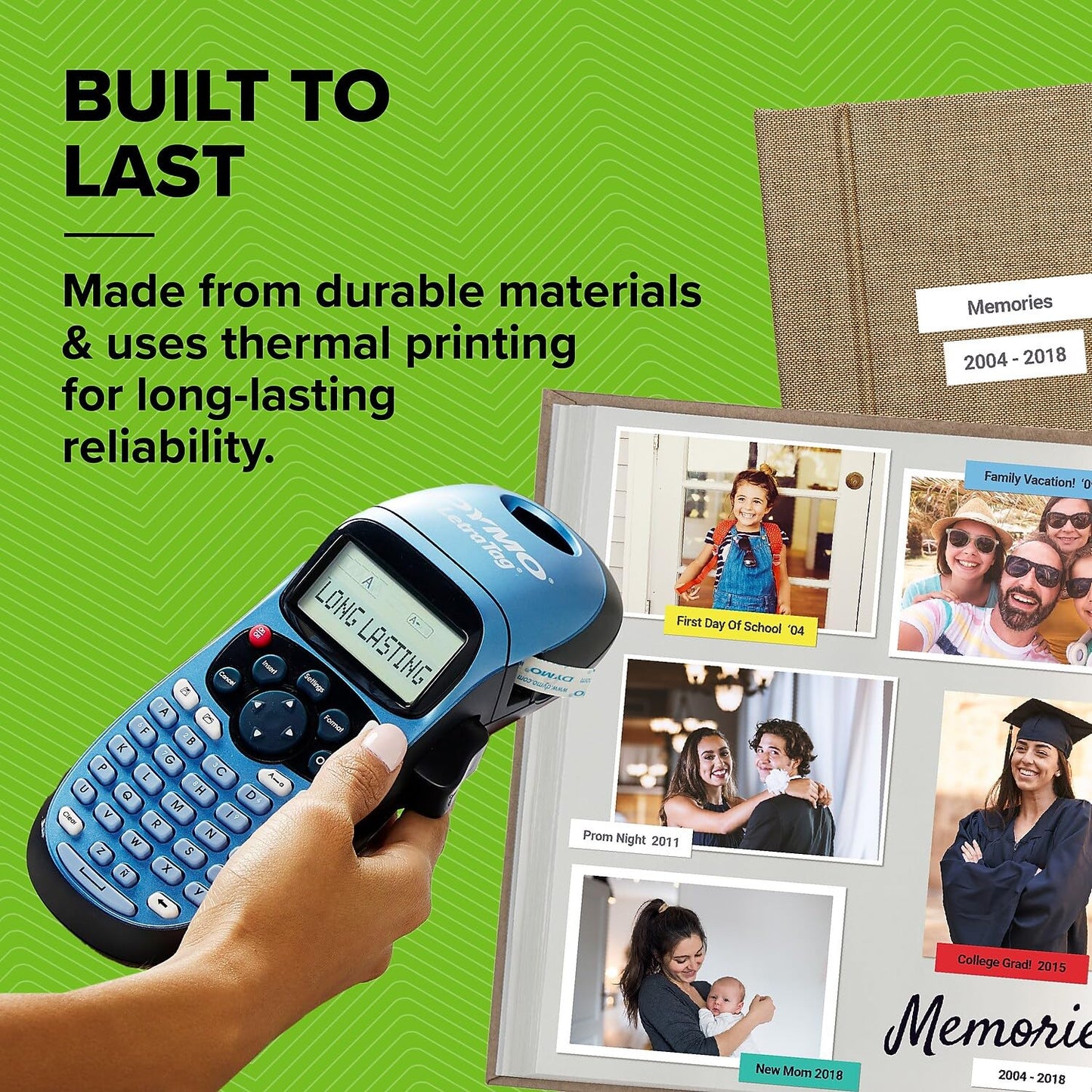 DYMO LetraTag 100H Silver Handheld Label Maker & LT Label Tapes, Thermal Printing, Easy-to-Use