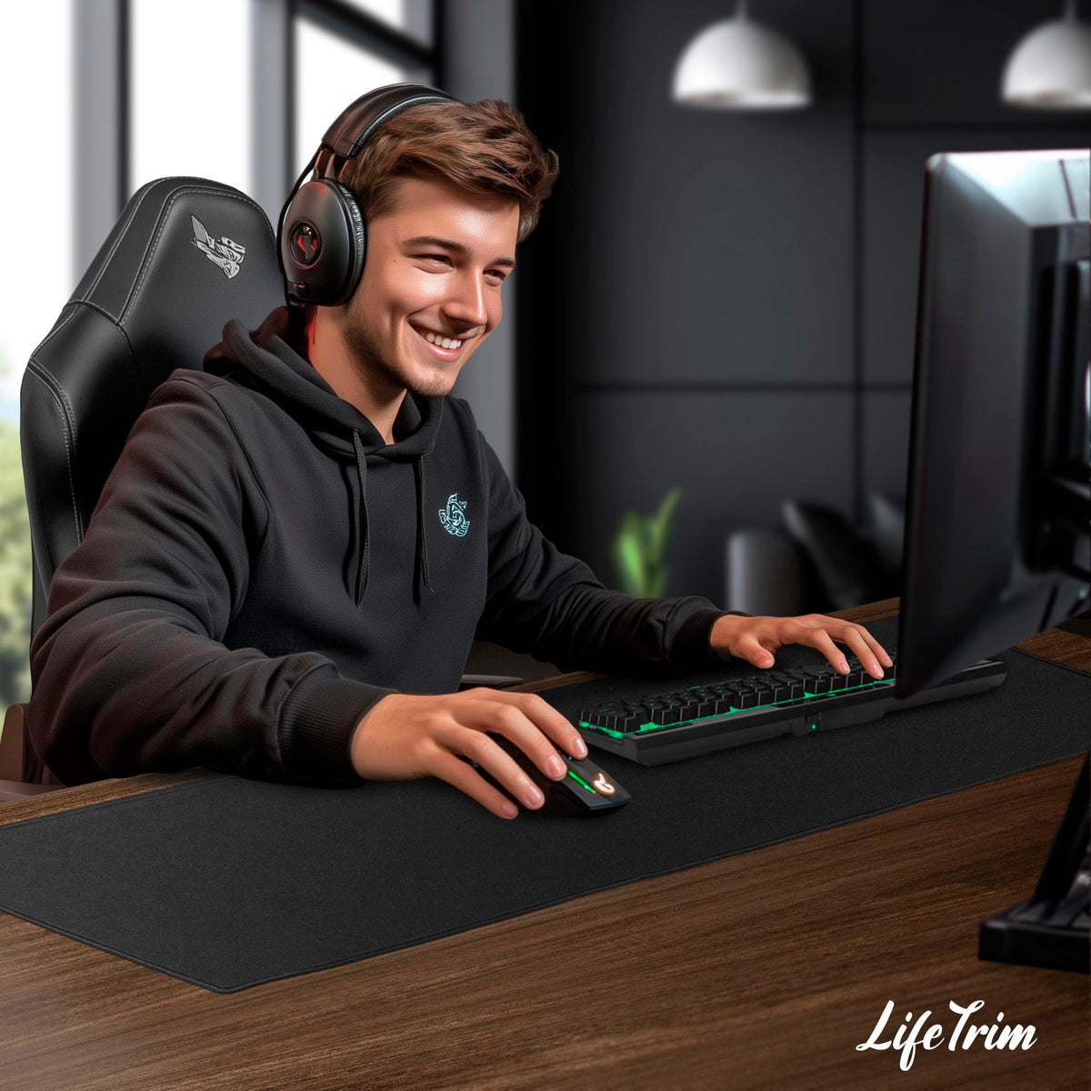 LifeTrim 36” x 13” Extra Large Mouse Pad Gaming Extended Keyboard Mat Full Desk Cover Oversized