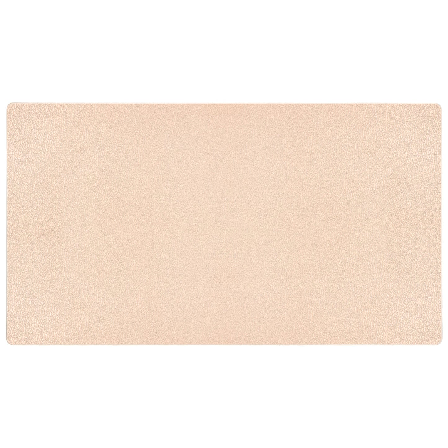 Nekmit Leather Desk Blotter Pad 36 x 20 Inches, Flat, Non-Slip, Waterproof, Apricot, Ideal for