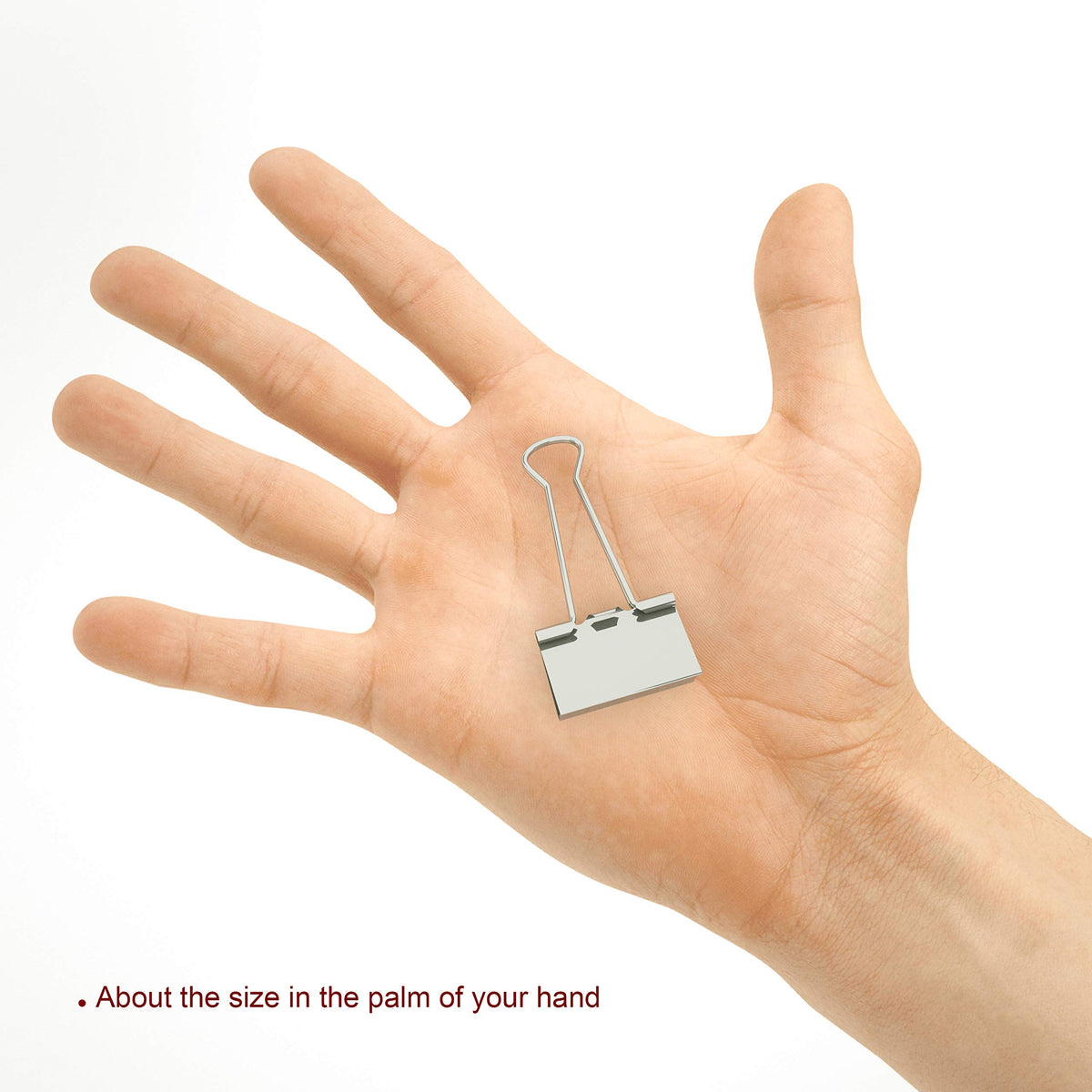 Nctinystore Binder Clips Little a bit Smaller Than Medium Clips Metal Clamp 1-in / 25-mm (Silver