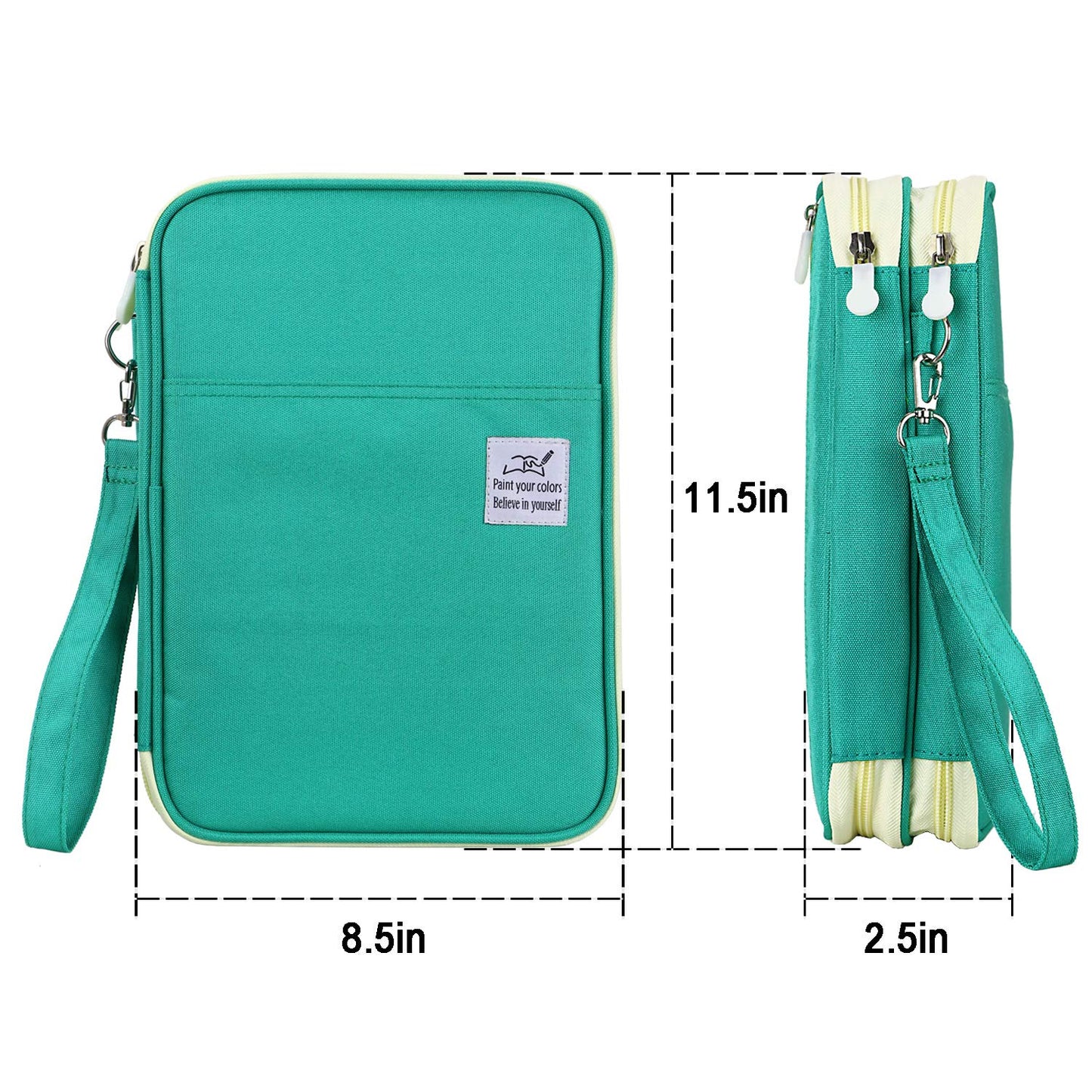 YOUSHARES 192 Slots Colored Pencil Case, Large Capacity Pencil Holder Pen Organizer Bag with Zipper