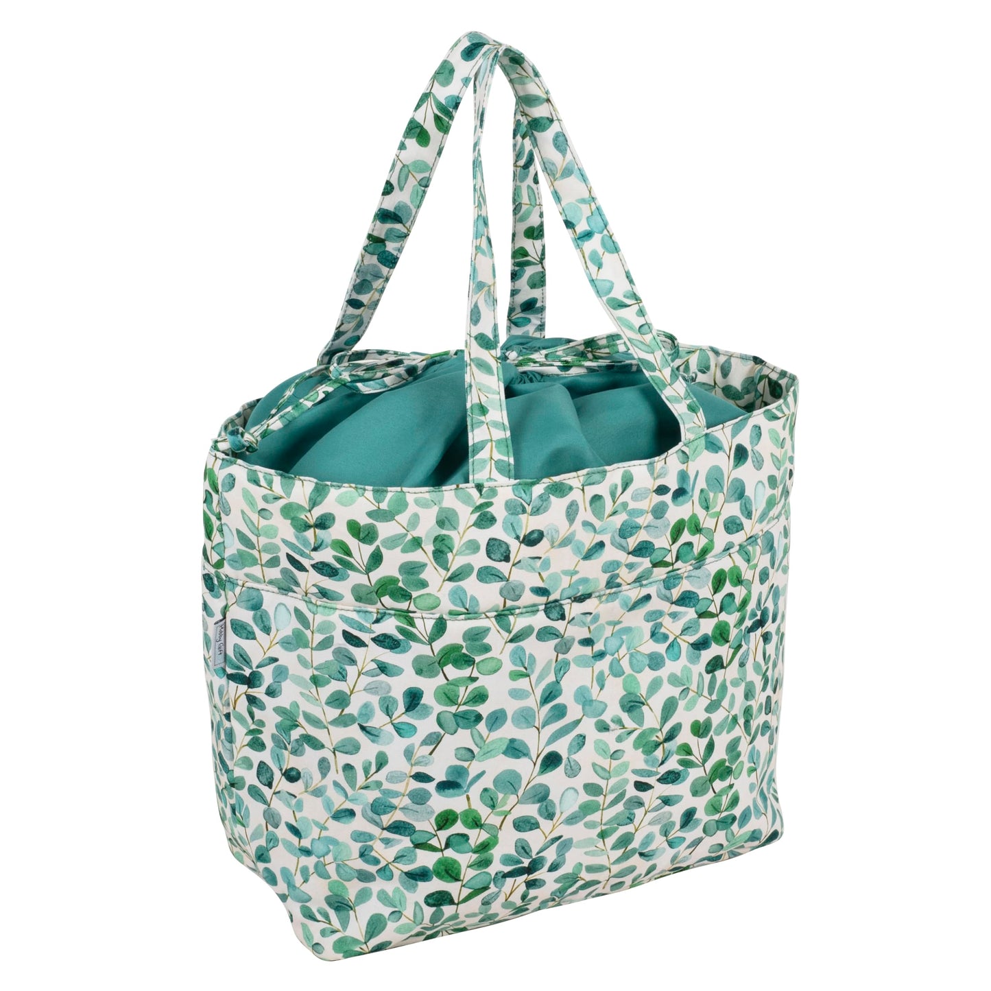 Hobby Gift Drawstring Project Bag Cotton Storage Tote for Yarn Knitting Crochet Sewing and Craft