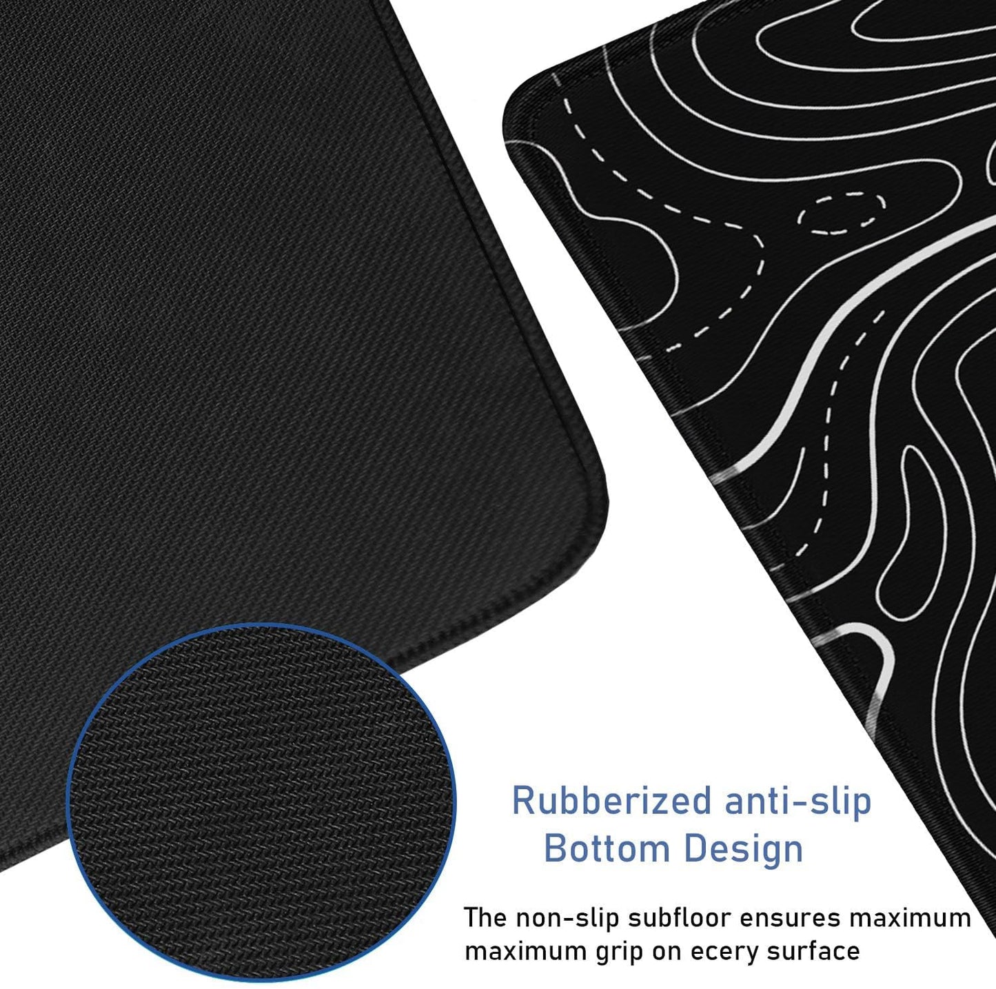 Large Gaming Mouse Pad with Stitched Edges Waterproof 31.5X15.7In