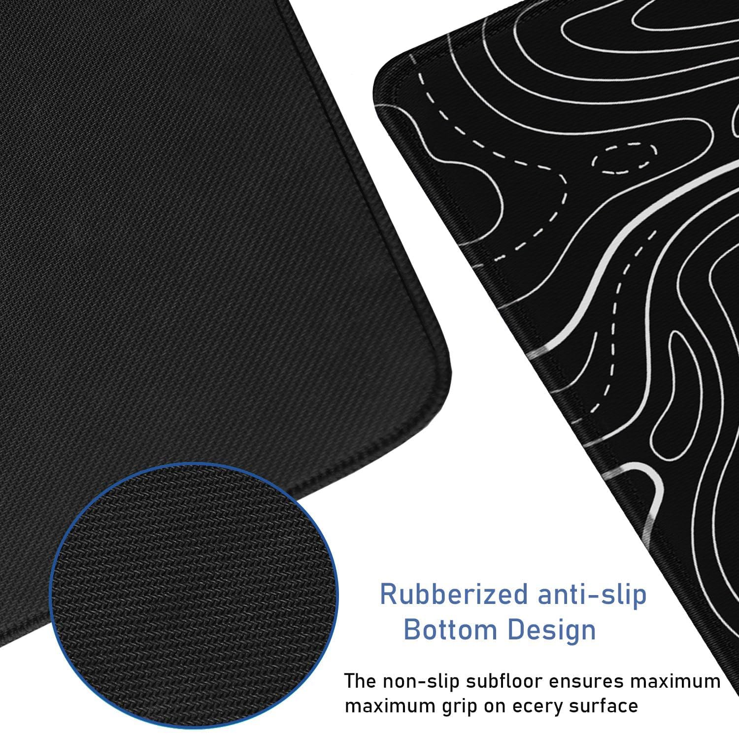 Large Gaming Mouse Pad with Stitched Edges Waterproof 31.5X15.7In
