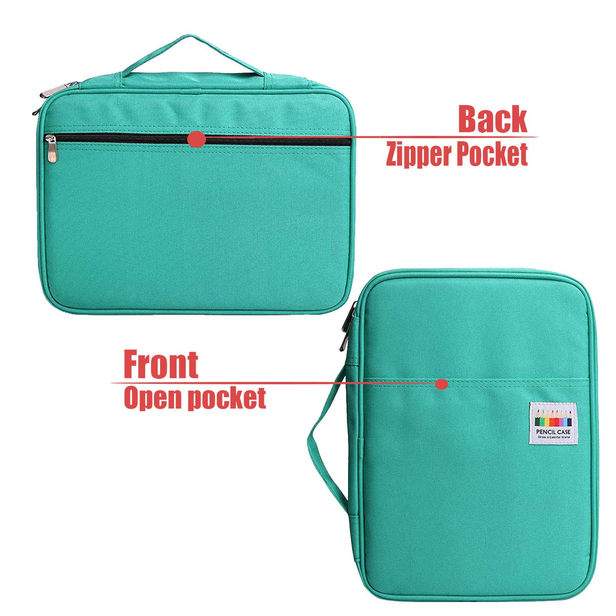 AYVANBER Colored Pencil Case 220 Slots Gel Pens Holder Waterproof Organizer Bag Portable Artist