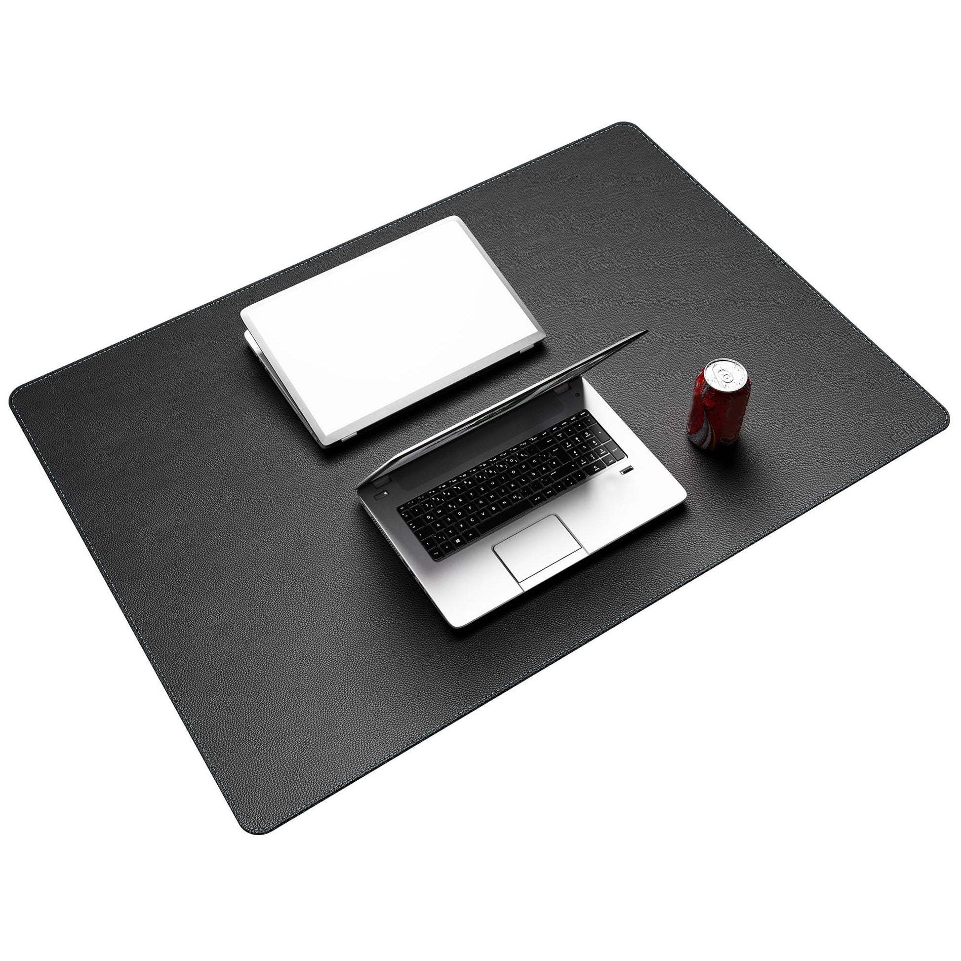 CENNBIE 39.4" x 27.5" Leather Desk Mat,Computer Mouse Pad XXL (Black)