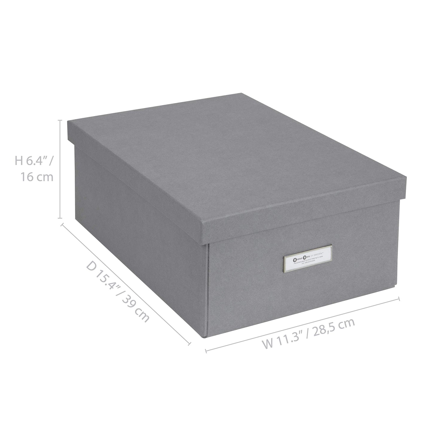 Bigso Box of Sweden Katia Collapsible Storage Box with Labelframe for Easy Identification - Simple