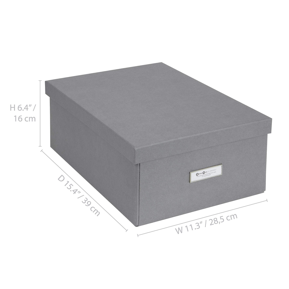 Bigso Box of Sweden Katia Collapsible Storage Box with Labelframe for Easy Identification - Simple