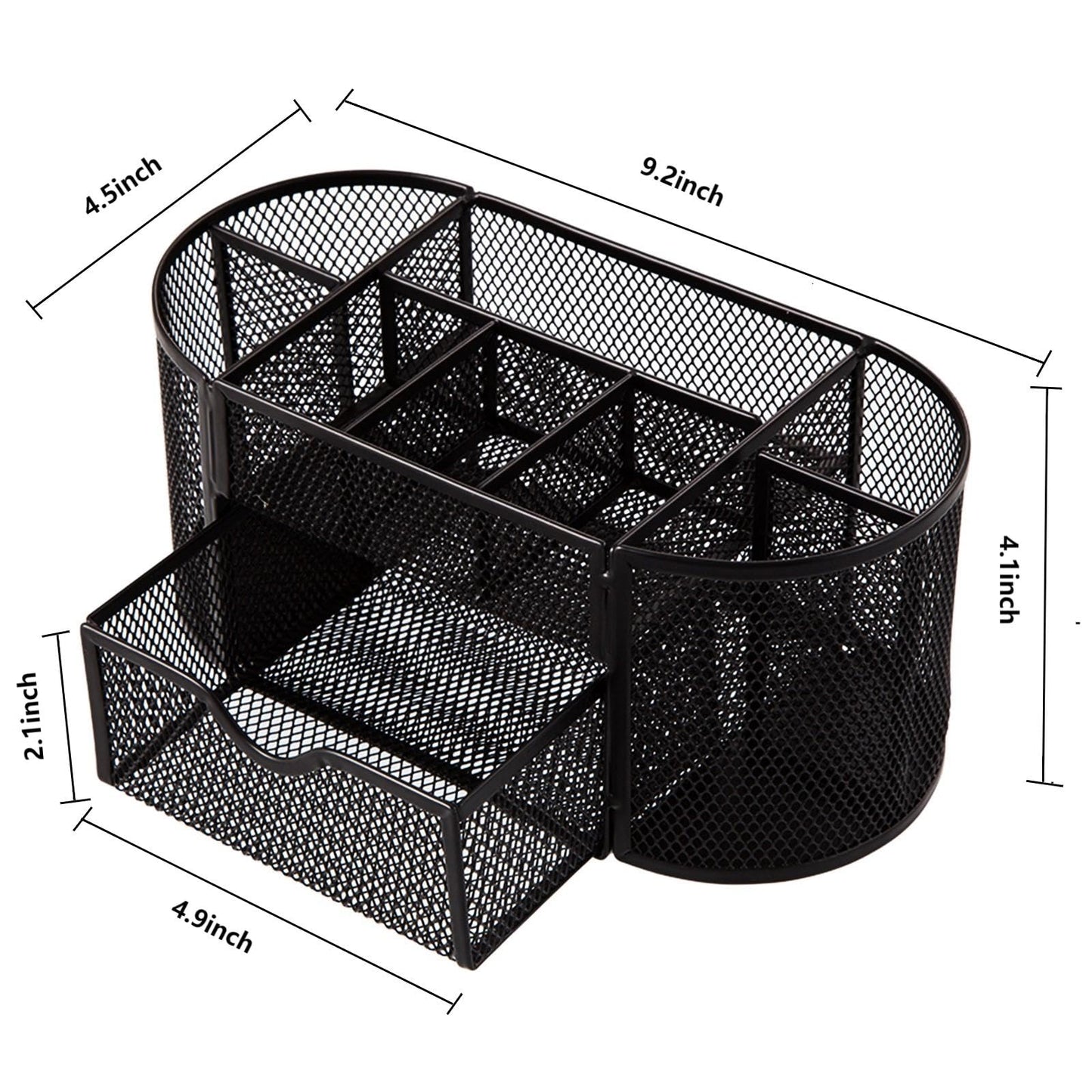 Comix Mesh Pen Holder, Desk Organizer for Home Office, Black