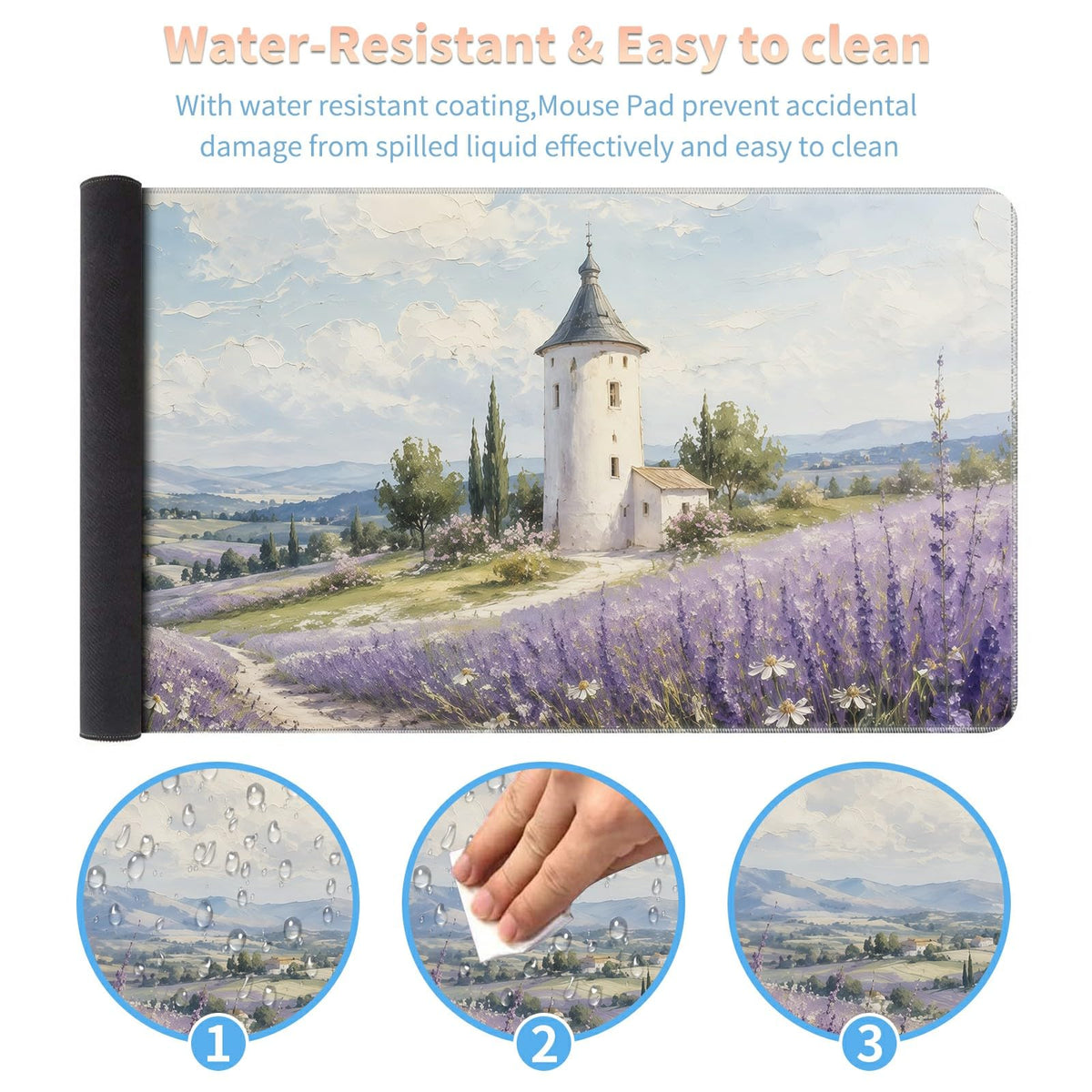 Desk Mat Large Gaming Mouse Pad + Coaster