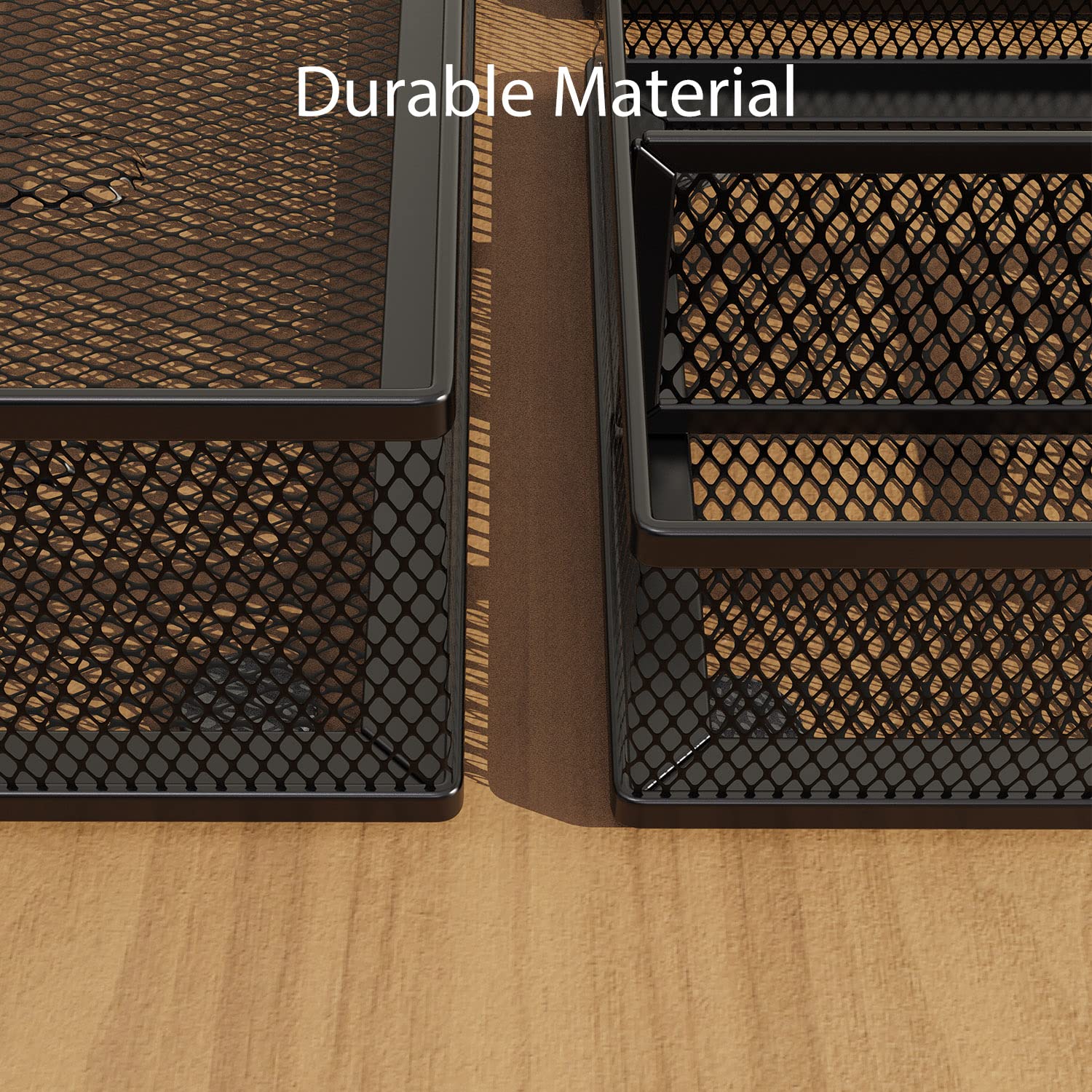 ITAYVAN Desk Drawer Organizer Set, 3 Pcs Metal Mesh Office Drawer Organizers, Paper Organizer